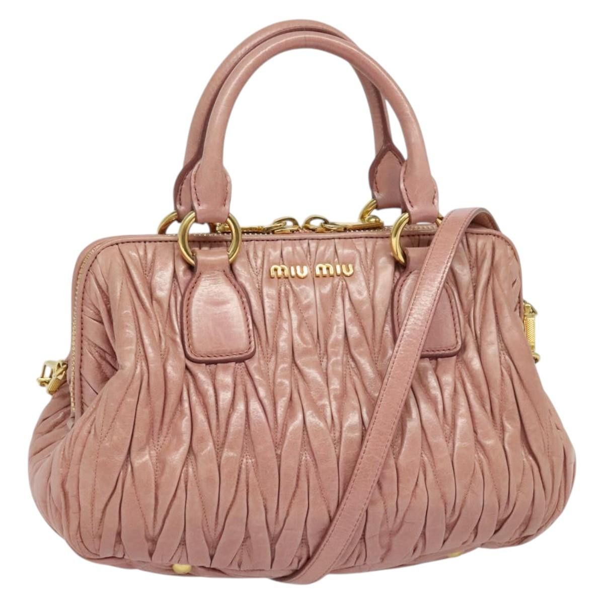 Miu Miu Madras Bowler Bag Matelasse Leather