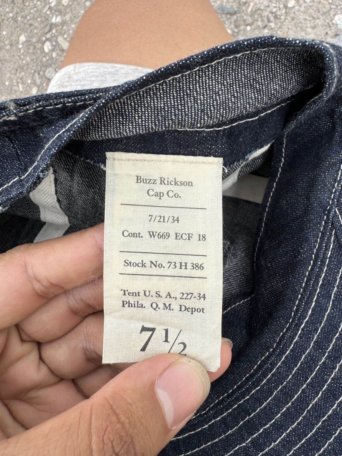 Buzz Rickson's Buzz Rickson’s Army Denim Cap Size ONE SIZE - 7 Thumbnail