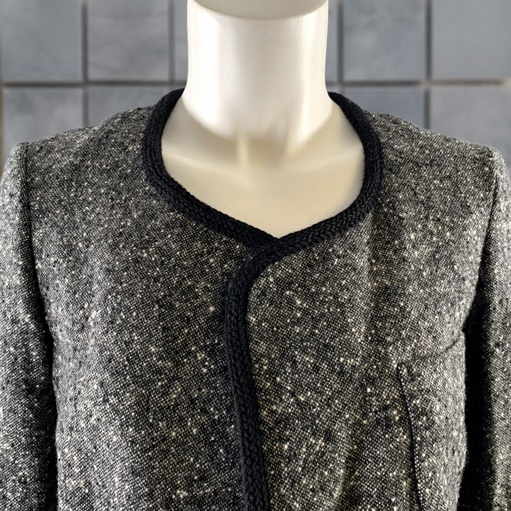 Comme des Garcons Girl COMME des GARCONS BLACK Jacket XS Green & White Tweed Wool Nylon Men Size US XS / EU 42 / 0 - 1 Thumbnail