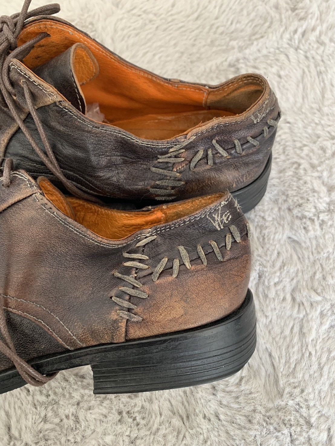 Dries Van Noten Rare🔥 Dries Van Noten Vero Cuoio Frankenstein Leather Shoes Size US 9.5 / EU 42-43 - 4 Thumbnail
