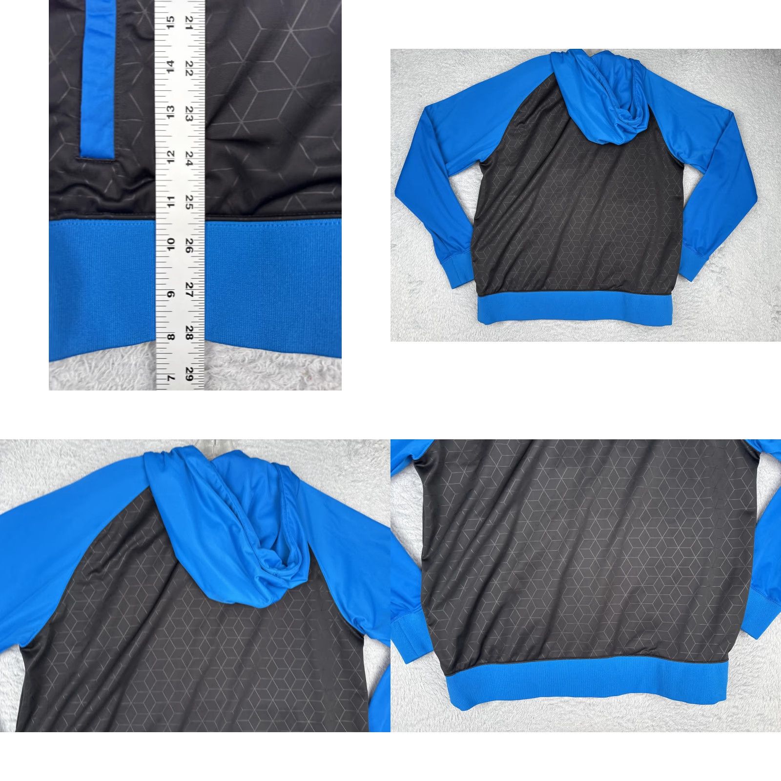The North Face The North Face Jacket Mens M Blue Geometric Hooded Windbreaker Full Zip - Lightweight Softshell Outdoor Hiking Casual Size US M / EU 48-50 / 2 - 9 Thumbnail