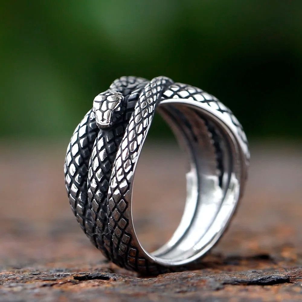 Jewelry 3D Snake Gothic Ring Size ONE SIZE - 1 Thumbnail