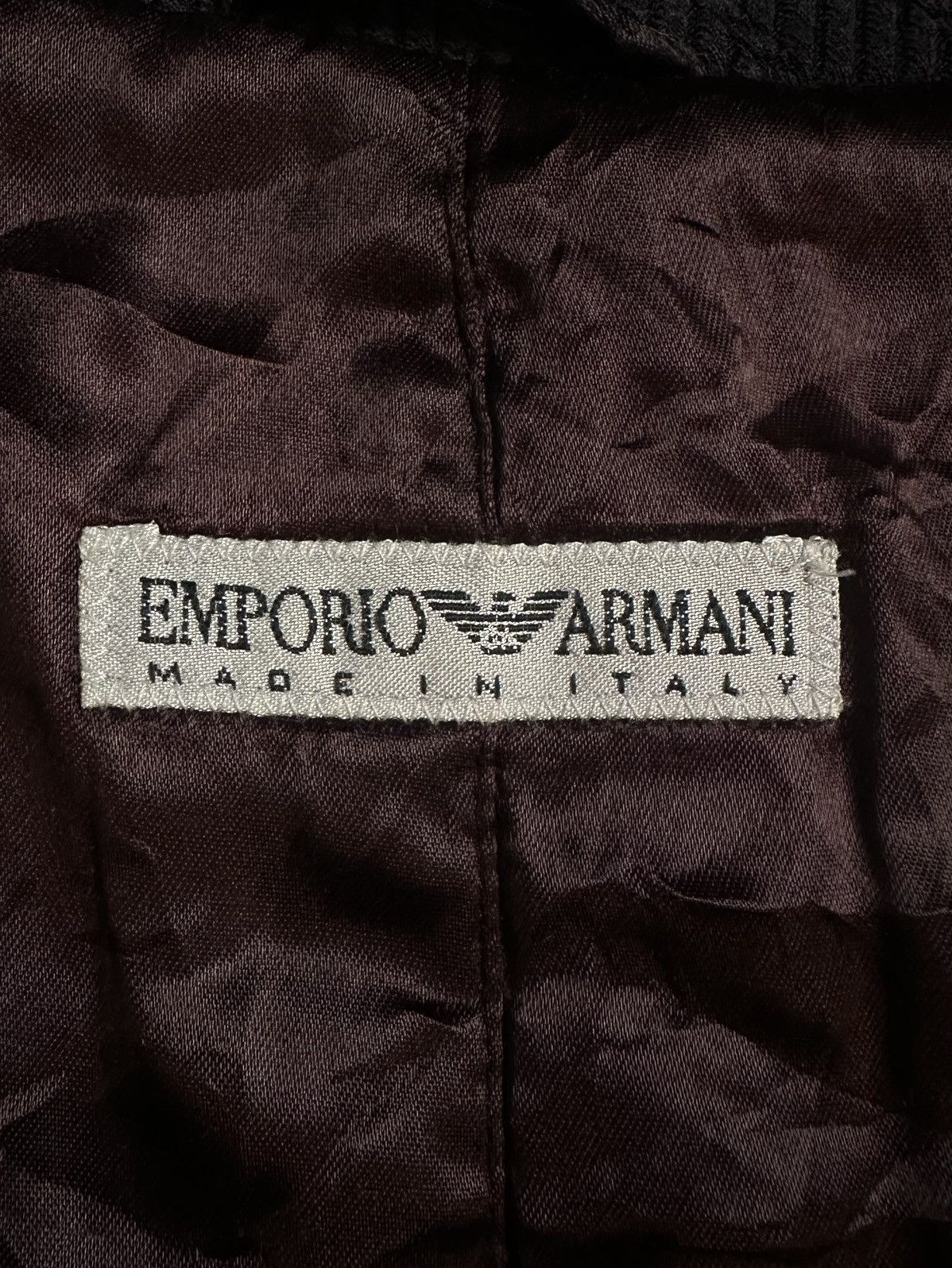 Emporio Armani 90s Herringbone Belted Coat Size US L / EU 52-54 / 3 - 8 Thumbnail