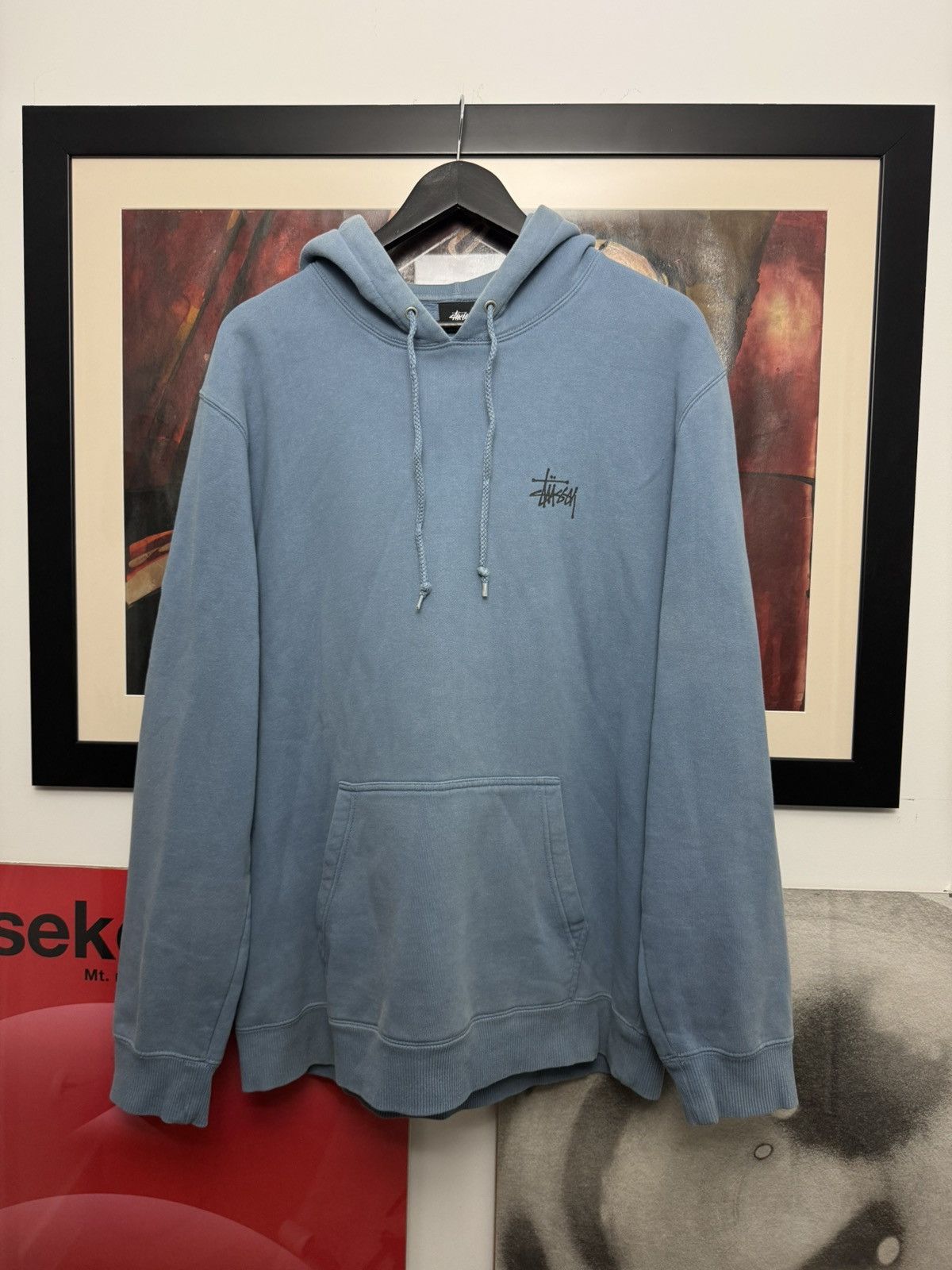 Stussy Big Back Logo Hoodie Y2k Vintage Streetwear Skate