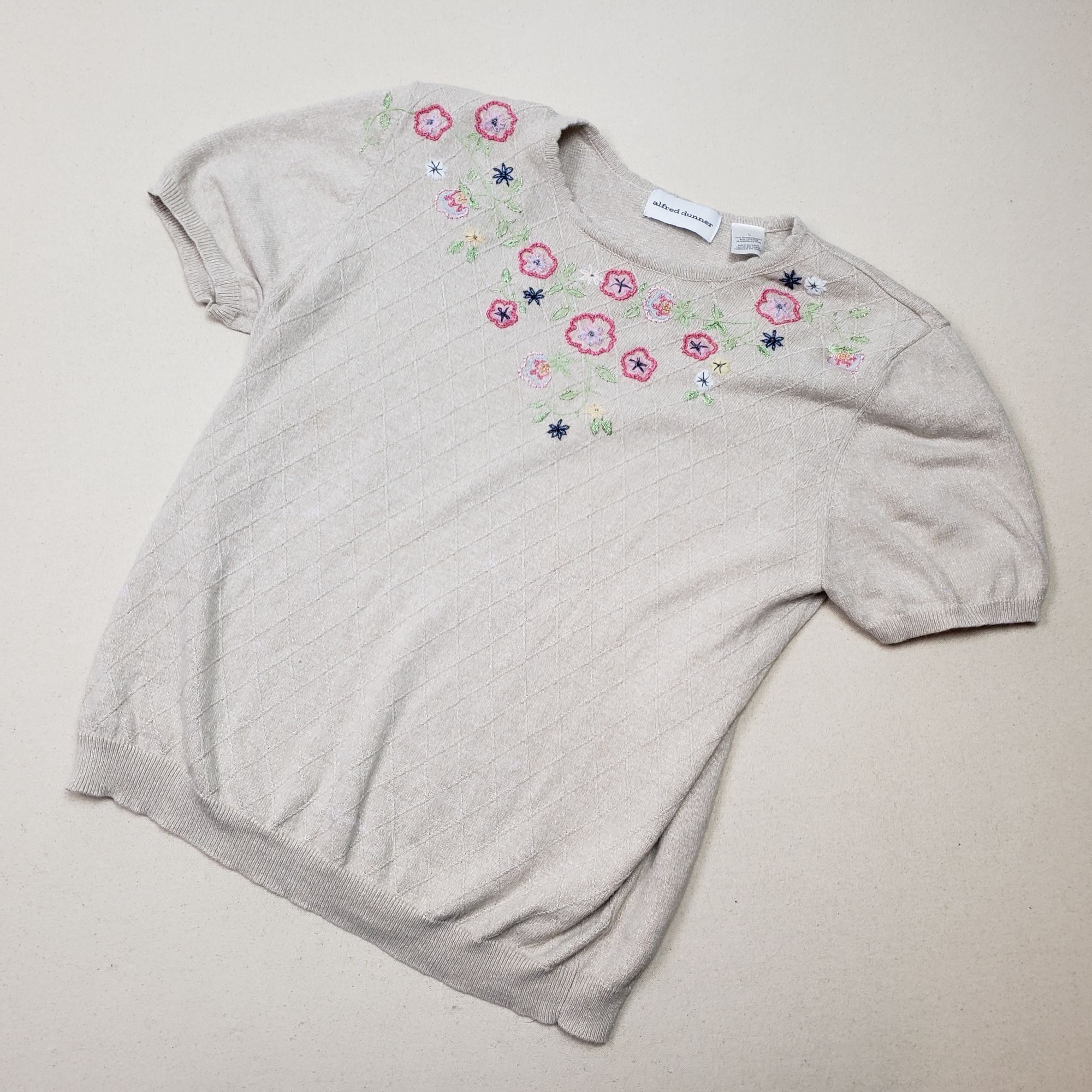 Other Alfred Dunner Women's Short Sleeve Embroidered Sweater Size L / US 10 / IT 46 - 1 Thumbnail