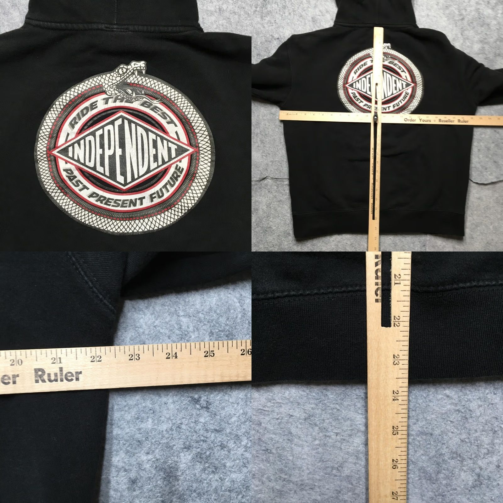 Vintage Independent Hoodie Mens Medium Black Graphic Logo Snake Pullover Skateboarding 90s Boys Mens Size US M / EU 48-50 / 2 - 8 Thumbnail