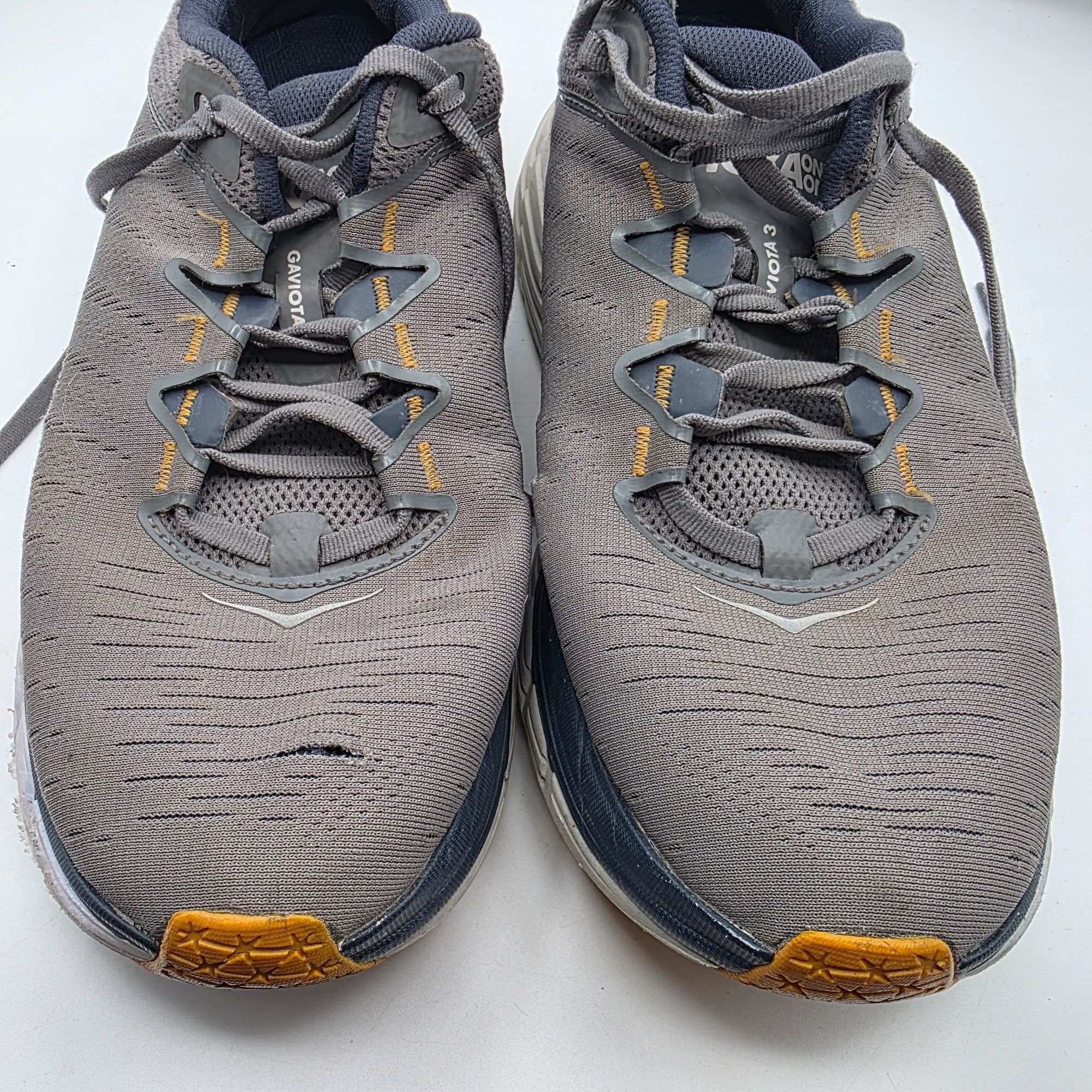 Hoka Hoka One One Gaviota 3 Mens Size 10.5 Gray Yellow Running At Size US 10.5 / EU 43-44 - 10 Thumbnail