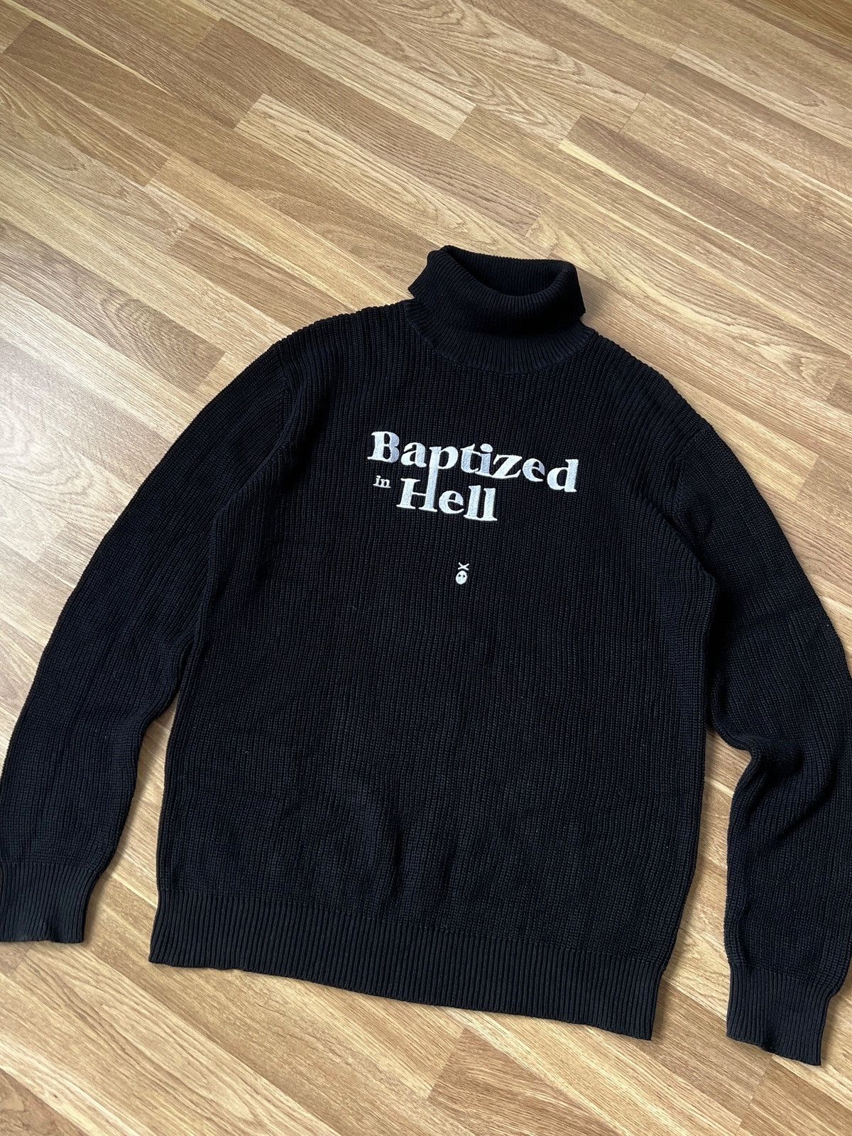 MXDVS MXDVS “ Baptized in Hell” Cotton Black Knit Sweater size L Size US L / EU 52-54 / 3 - 4 Thumbnail