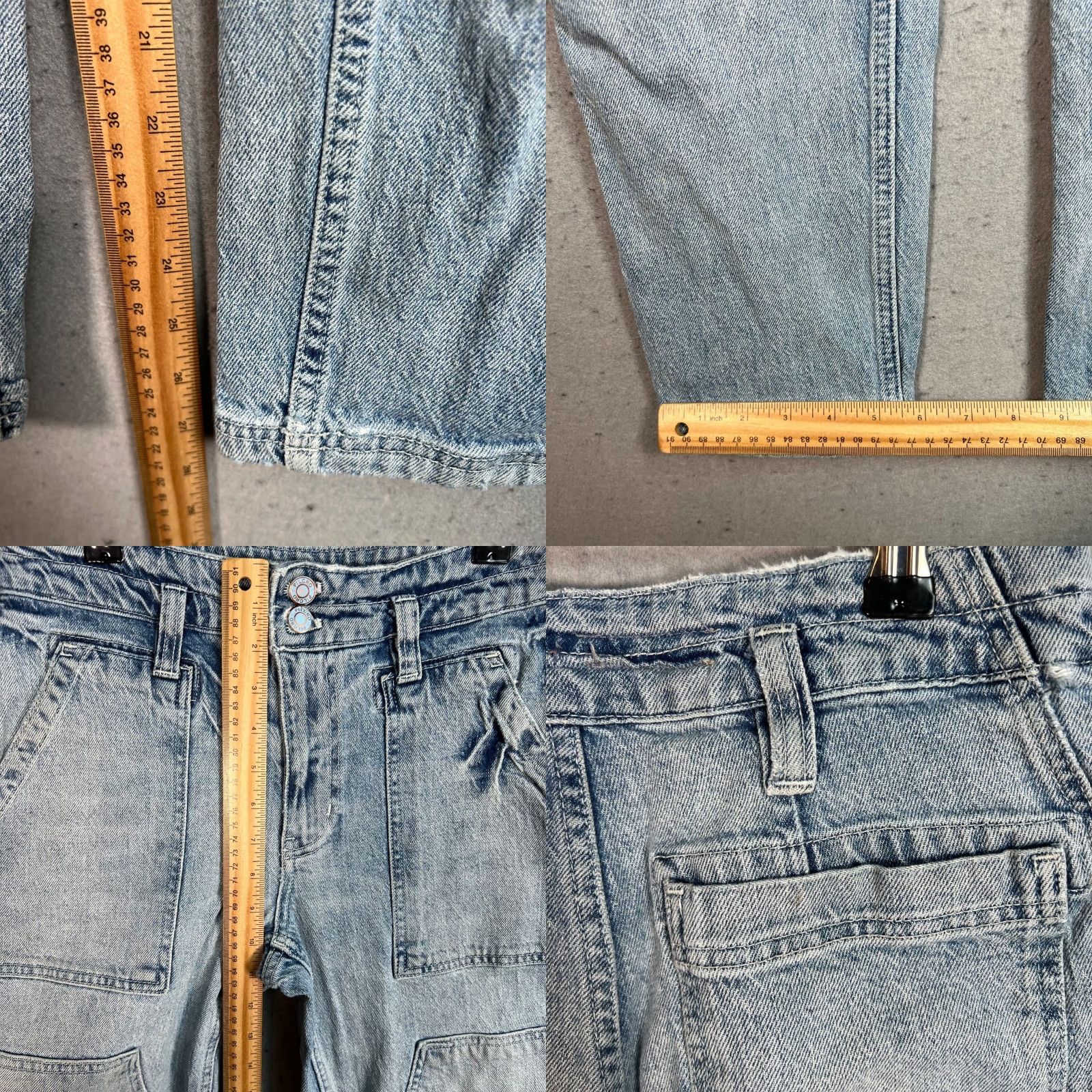 Vintage Pilcro Womens Size 27 High-Waist Tapered Leg Denim Carpenter Jeans Light Blue/Light Wash Size 27" / US 4 / IT 40 - 8 Thumbnail