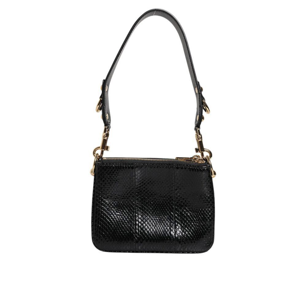 Dolce & Gabbana Dolce & Gabbana Black Exotic Leather Shoulder Sling Clutch B Size ONE SIZE - 4 Thumbnail
