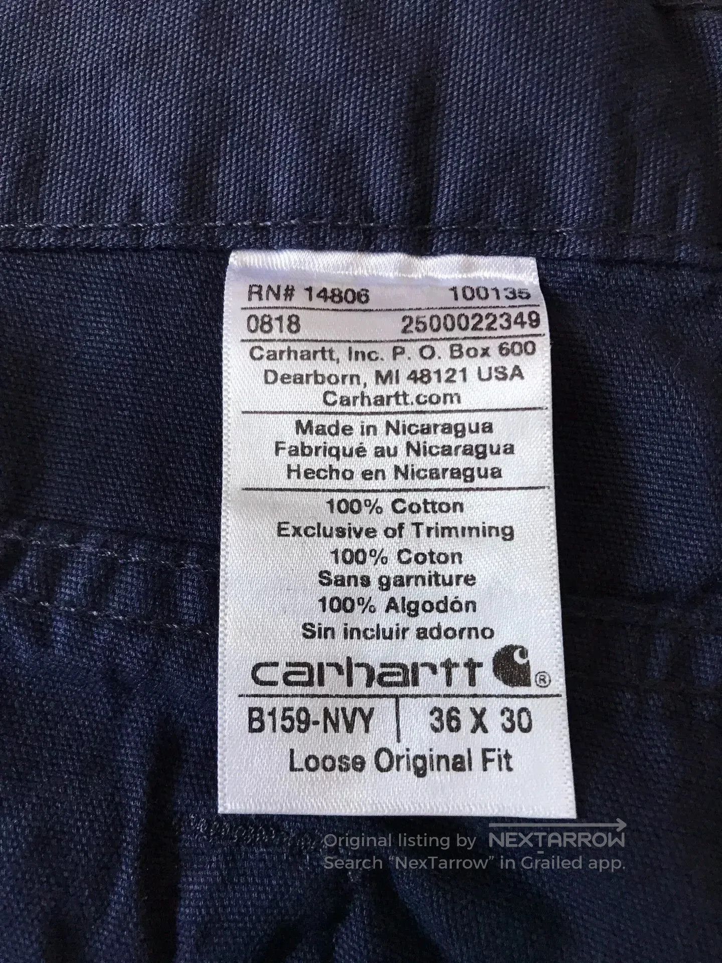 Carhartt Carhartt B159 Canvas Work Pants. Size US 36 / EU 52 - 9 Thumbnail