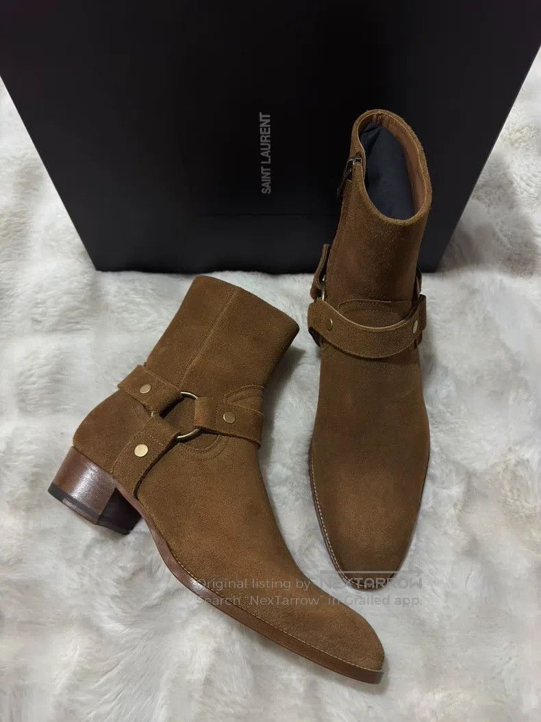Saint Laurent Paris Saint Laurent Paris Ring Detail Chelsea Boots Size US 8 / EU 41 - 1 Thumbnail
