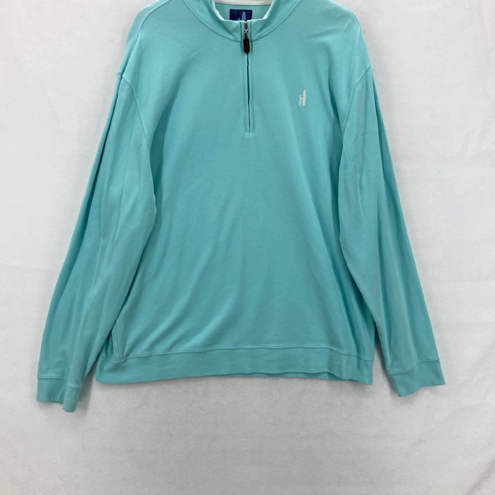 johnnie-O johnnie-O Pullover Mens 2XL Blue Quarter Zip Cotton West Coast Prep Nautical Shirt Pullover Mens 2XL Blue Nautical West Coast Prep Size US XXL / EU 58 / 5 - 2 Thumbnail