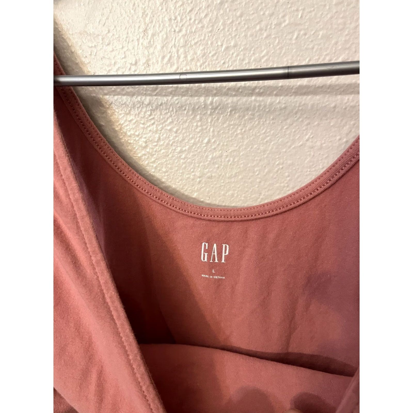 Gap Gap Pink Tank Top Bodysuit Women L Snap Button Scoop Neck Sleeveless Cotton Blend Knit Casual Basic Regular Size L / US 10 / IT 46 - 3 Thumbnail