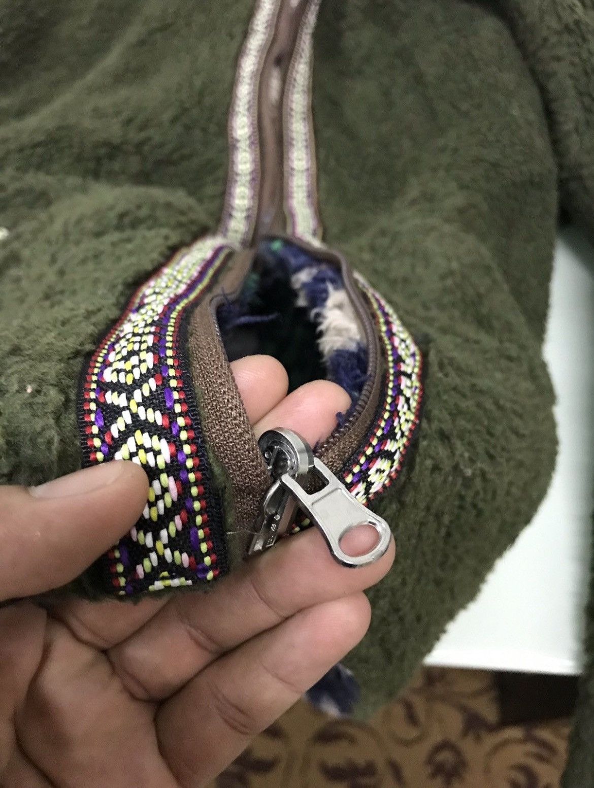 Japanese Brand × Vintage Crazy 1of1 Vintage Japanese Allover print Reversible Fleece Size US L / EU 52-54 / 3 - 8 Thumbnail