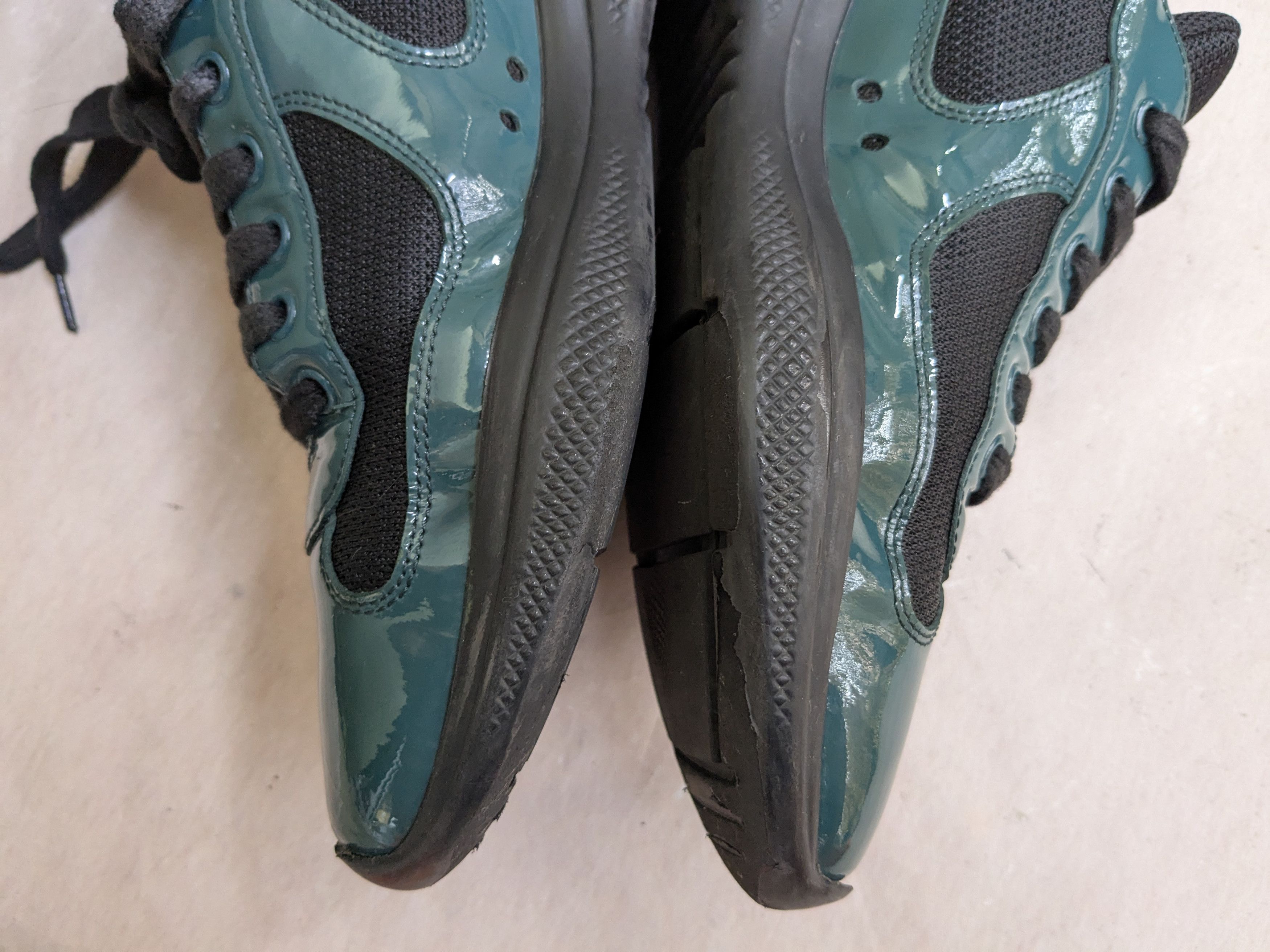 Prada Prada America's Cup Green Black Patent Leather 9 Size US 9 / EU 42 - 12 Thumbnail