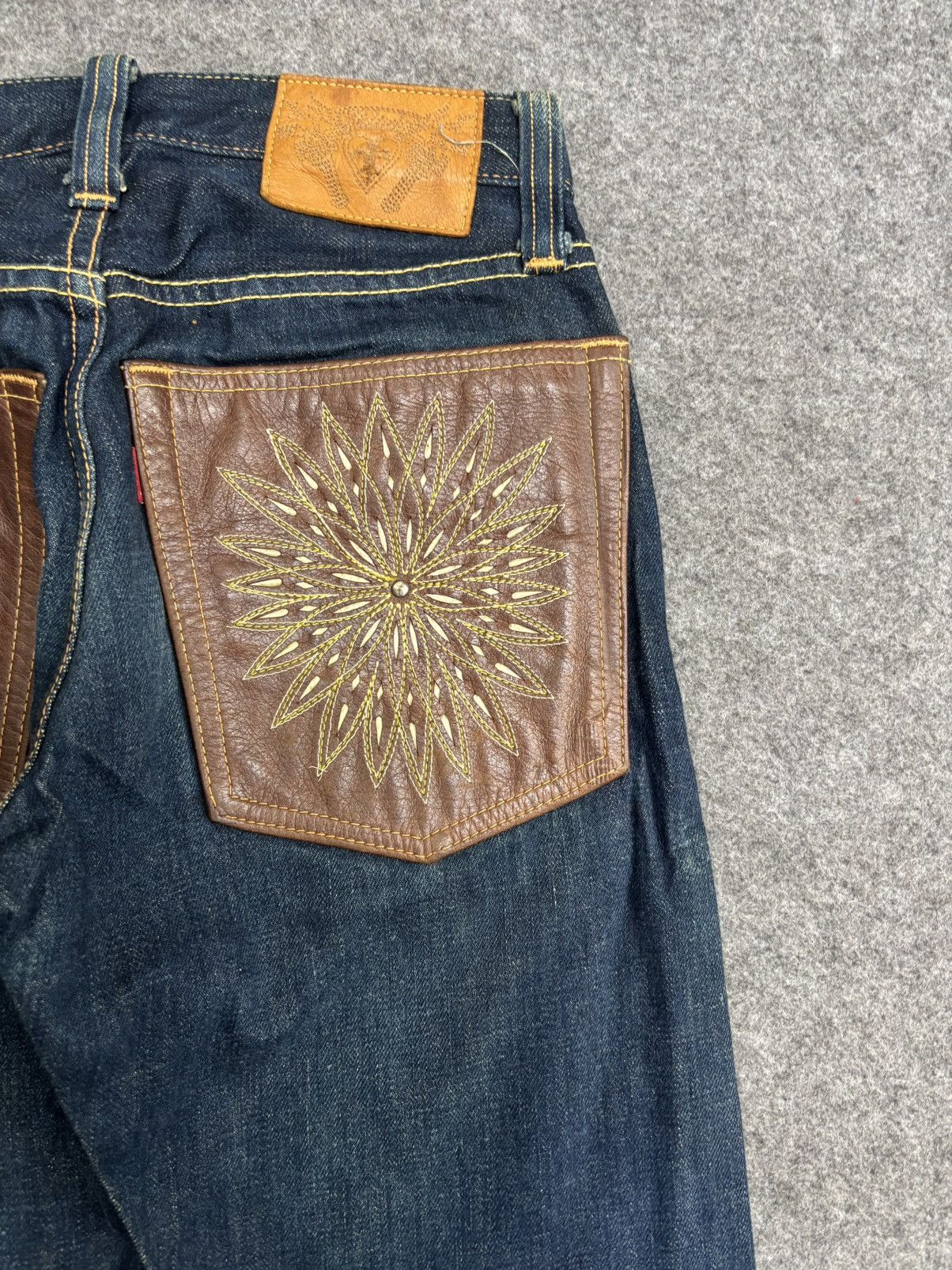 Jelado 💥Sturdy Flare💥Archival Jelado Japan Flare Biker Denim F603 Size US 27 - 13 Thumbnail
