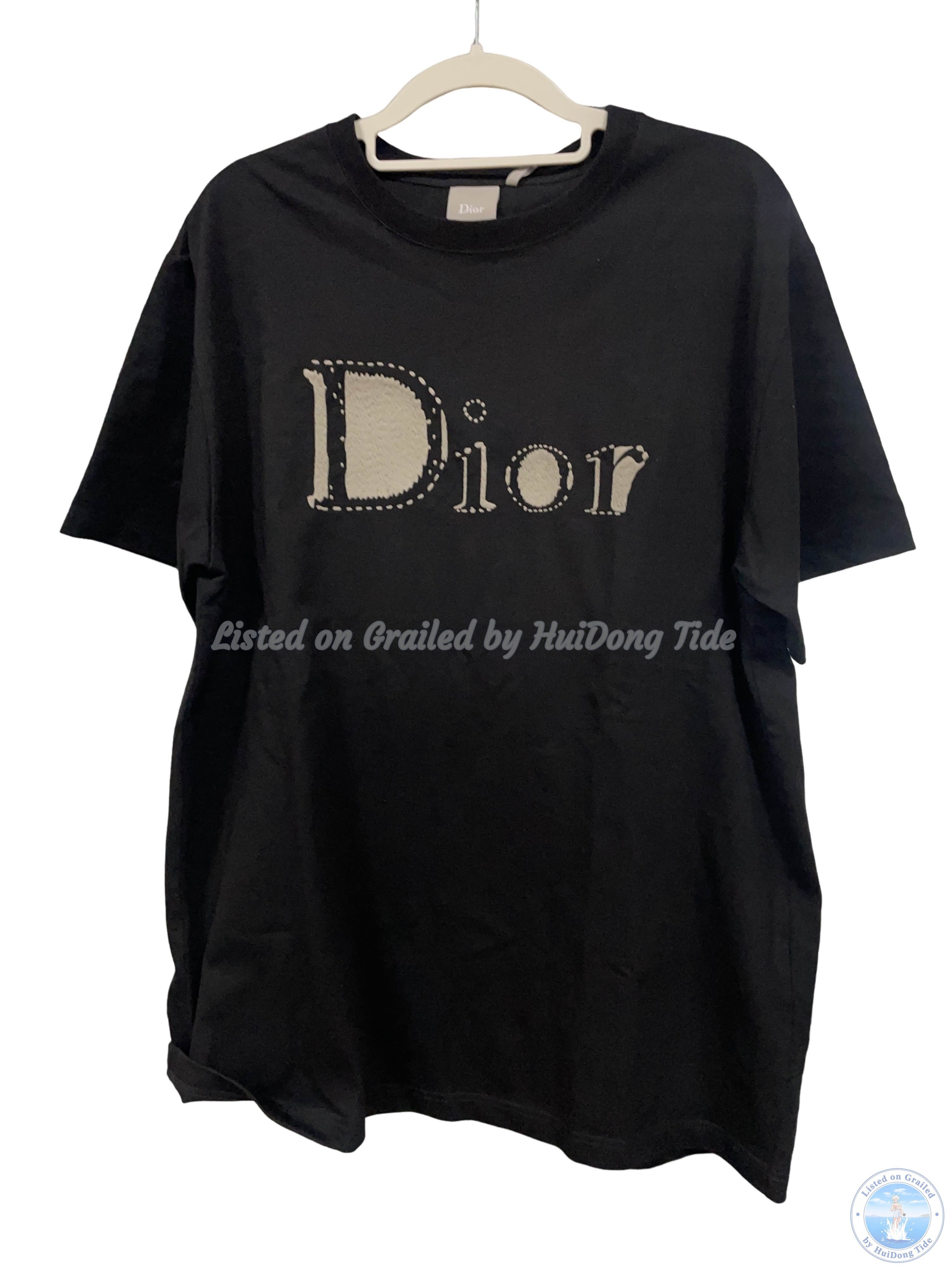 Dior Dior Velour Half zip logo t shirt | Grailed