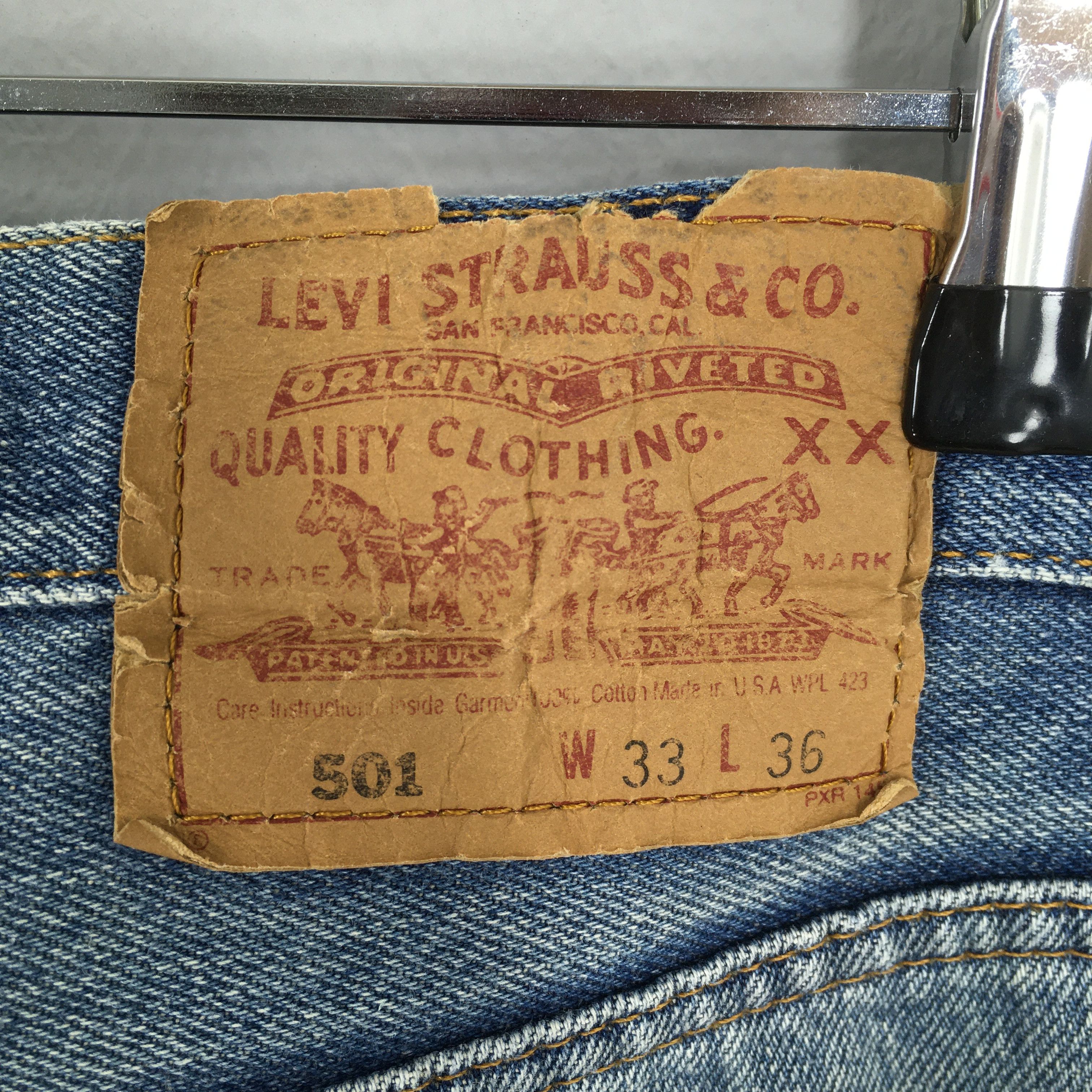 Levi's Size 30x31 Vintage 90s Levi's 501 Faded Blue Jeans S322 Size US 30 / EU 46 - 11 Thumbnail