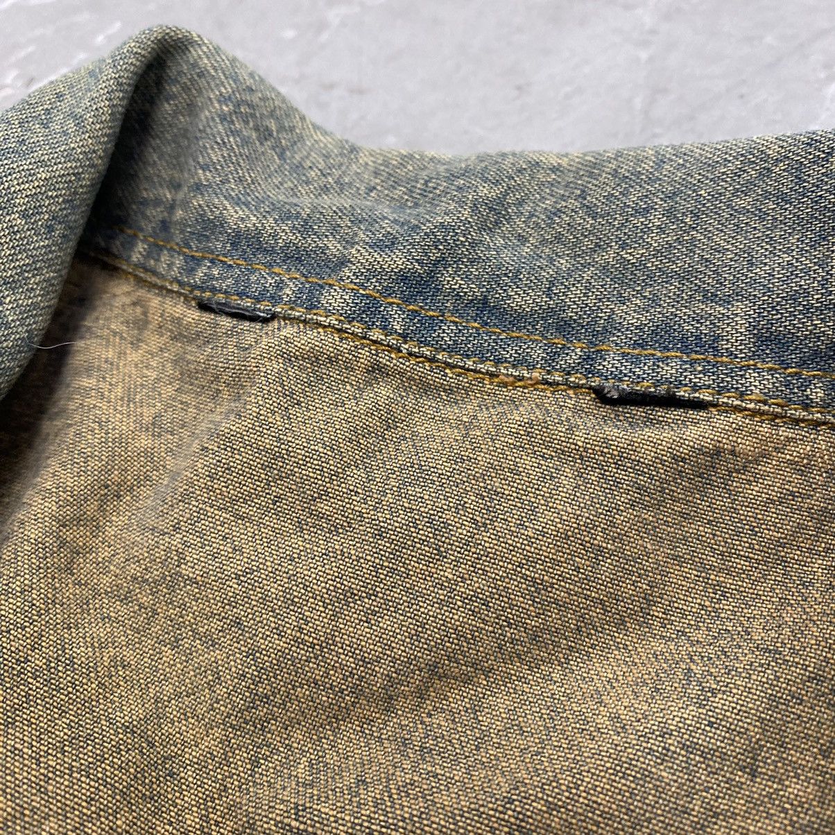 Japanese Brand × Kapital × Vintage Vtg 80s 90s Gordon & James Embroidered Damask Denim Jacket Size M / US 6-8 / IT 42-44 - 4 Thumbnail
