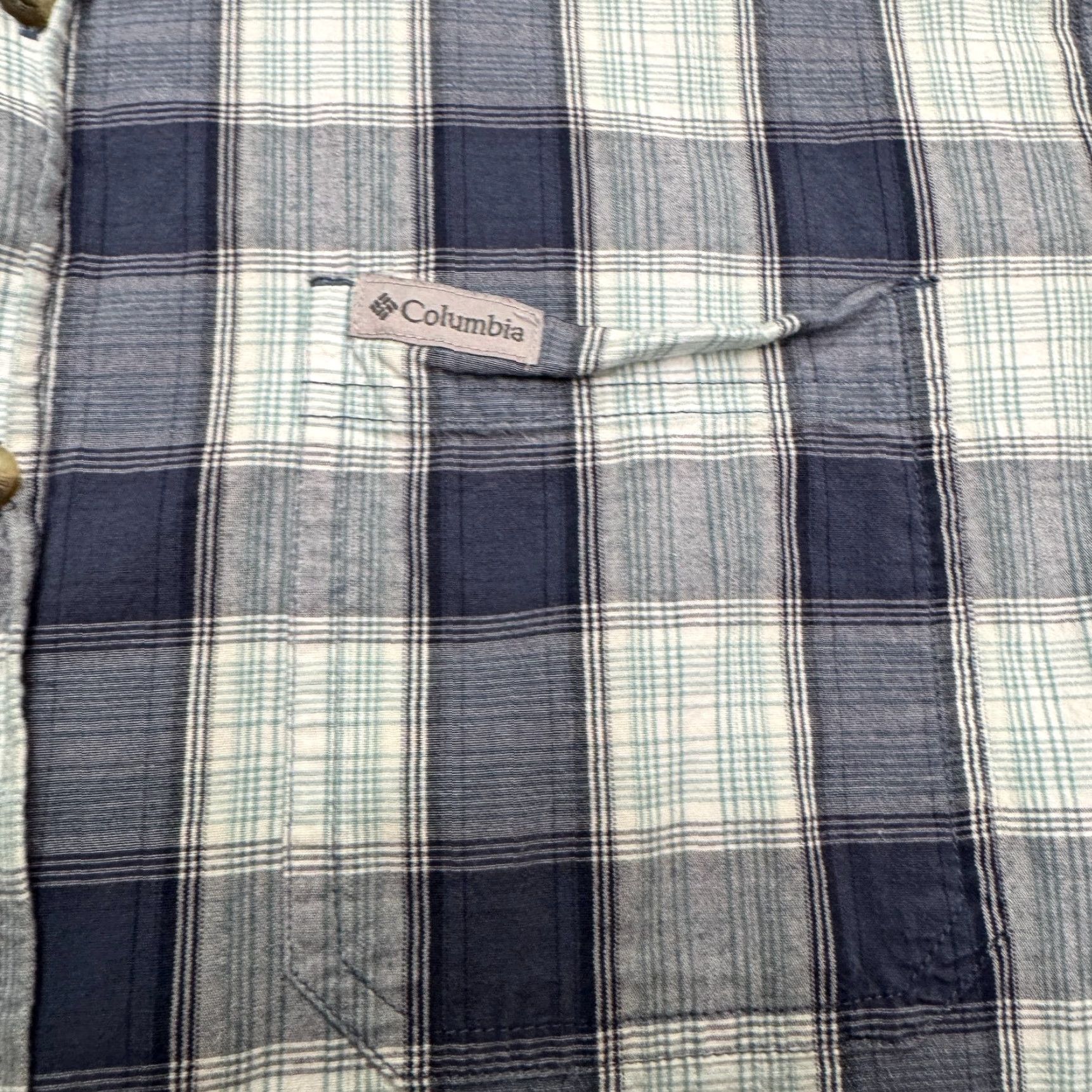 Vintage Columbia Shirt Mens Large Blue Plaid Button-Up Long Sleeve Cotton Outdoor Top Size US L / EU 52-54 / 3 - 6 Thumbnail