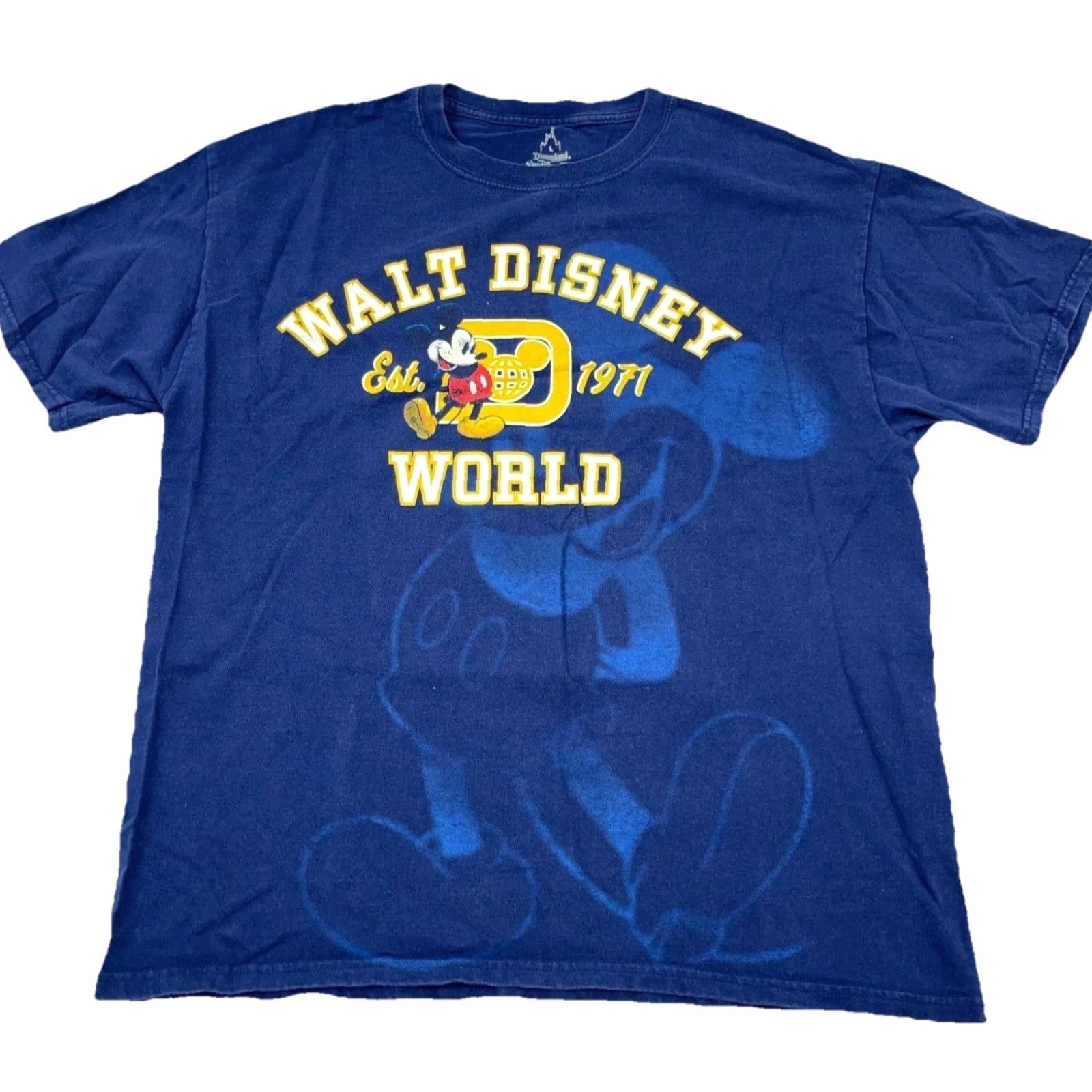 Disney VINTAGE Disney Shirt Men Large Blue Tee Mickey Mouse Walt Disney World Resort Retro Y2K Size US L / EU 52-54 / 3 - 2 Thumbnail
