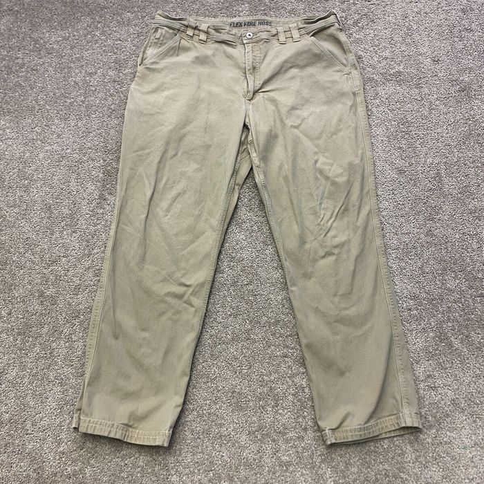 Vintage Duluth Trading Pants Mens 40x32 Brown Chino Flex Fire Hose ...