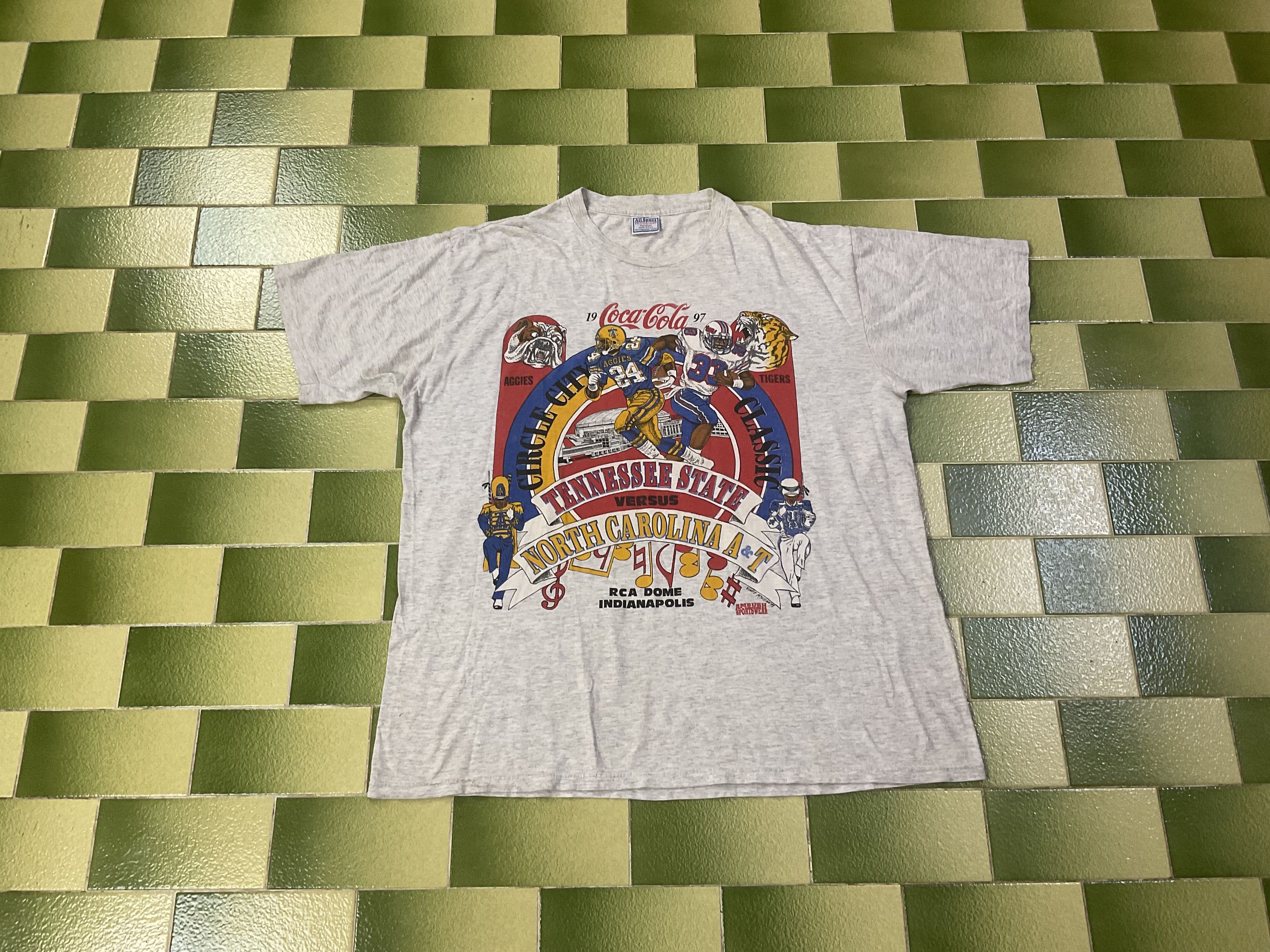 NFL Vintage 1997 Coca Cola St Tigers vs A&T Aggies T-Shirt Size US XXL / EU 58 / 5 - 1 Thumbnail