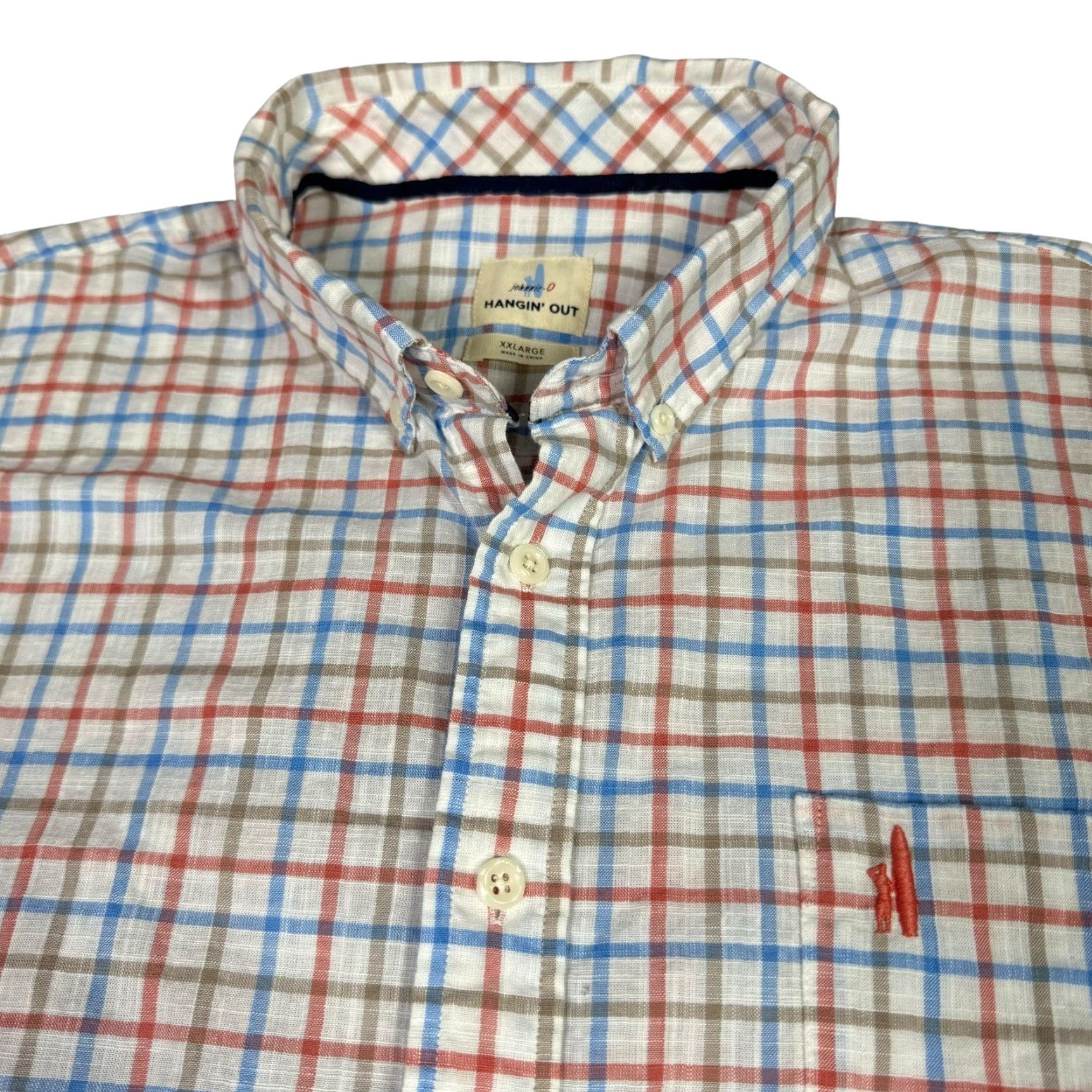 johnnie-O VINTAGE Johnnie-O Shirt Mens 2XL Hangin Out Windowpane Button Down Casual Surfer Shirt Size US XXL / EU 58 / 5 - 2 Thumbnail