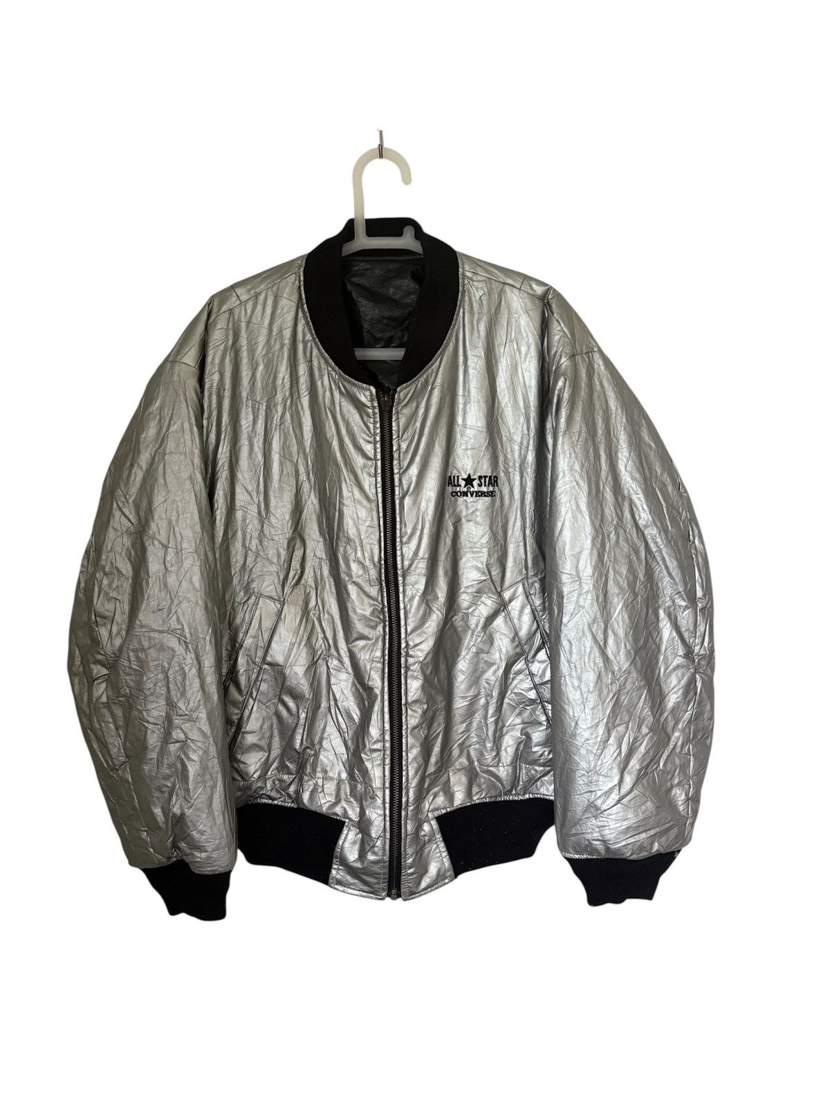 Converse CONVERSE ALL STAR REVERSIBLE BOMBER JACKET STYLE BLACK GRAY Size US M / EU 48-50 / 2 - 1 Thumbnail