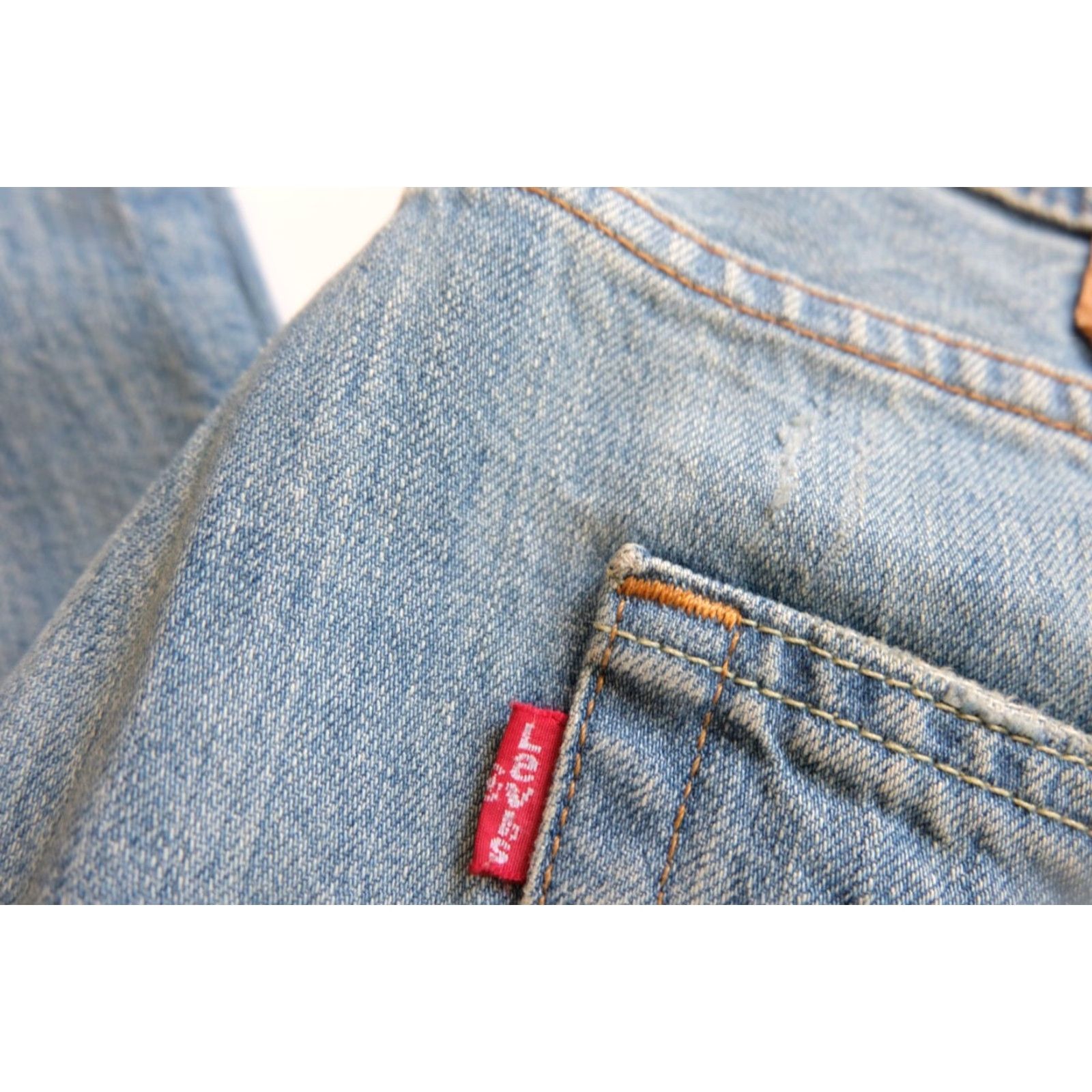 Levi's VINTAGE LEVI'S 514 JEANS 32x32 Distressed Blue 100% Cotton Mens Jeans 90s Style USA 9" Rise Size US 32 / EU 48 - 5 Thumbnail