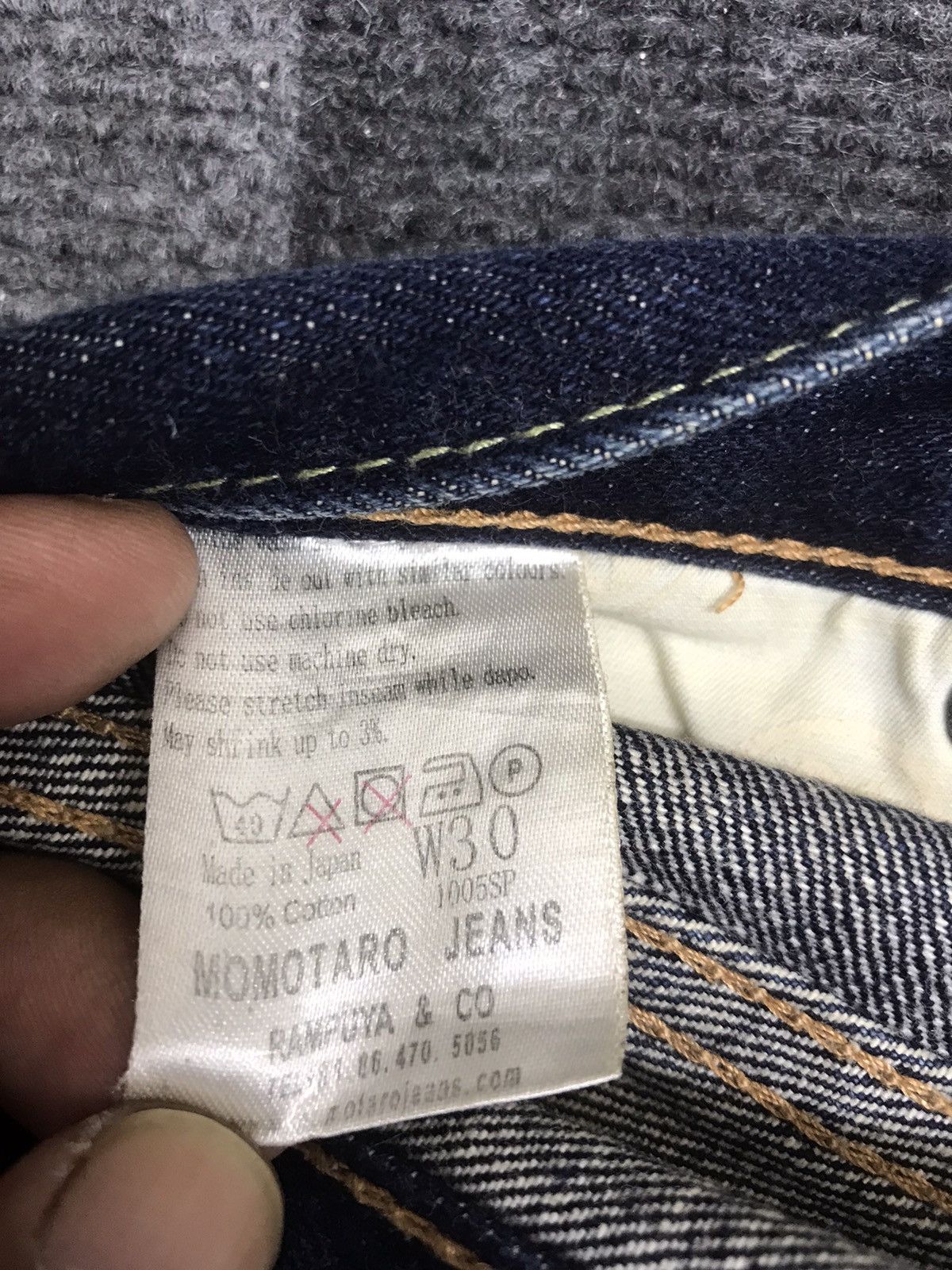 Japanese Brand 💥RAW DENIM💥MOMOTARO Heavyweight Selvedge Biker Denim F110 Size US 30 / EU 46 - 21 Thumbnail