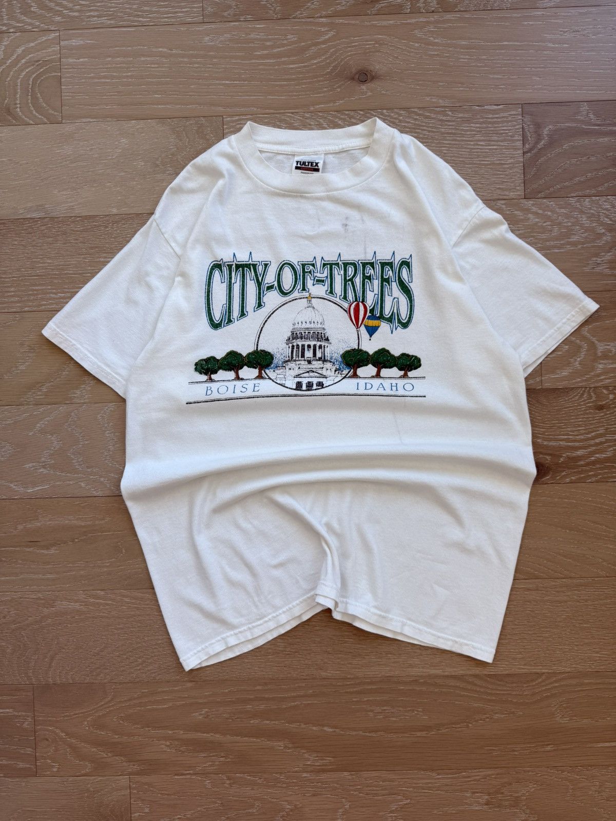 Tultex Vintage City of Trees Boise Idaho Balloon Nature Shirt Size US L / EU 52-54 / 3 - 1 Thumbnail