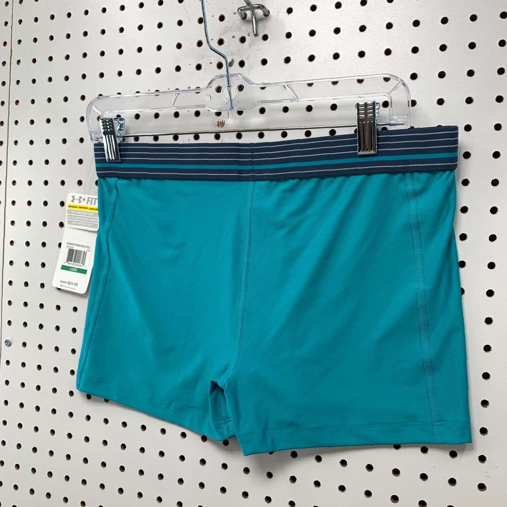 Under Armour Under Armour Heat Gear Active Shorts Women L Green 31 in Inseam 3 in Athletic Activewear Size 36" / US 14 / IT 50 - 7 Thumbnail