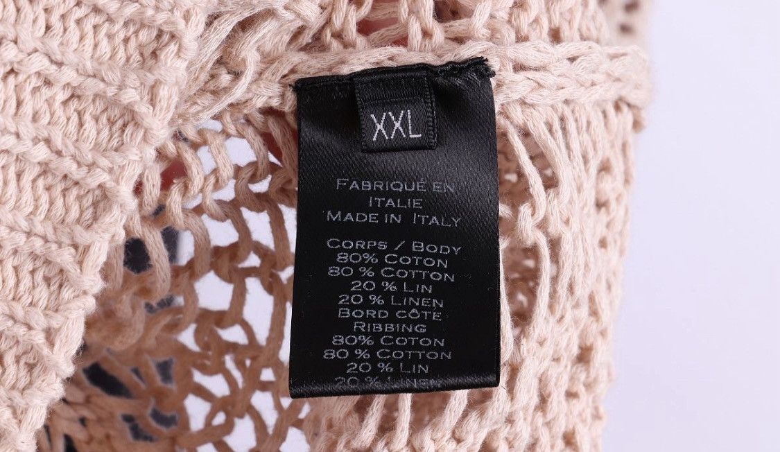 Balmain Balmain Distressed Linen Knit Crew Neck Sweater Size US XXL / EU 58 / 5 - 5 Thumbnail
