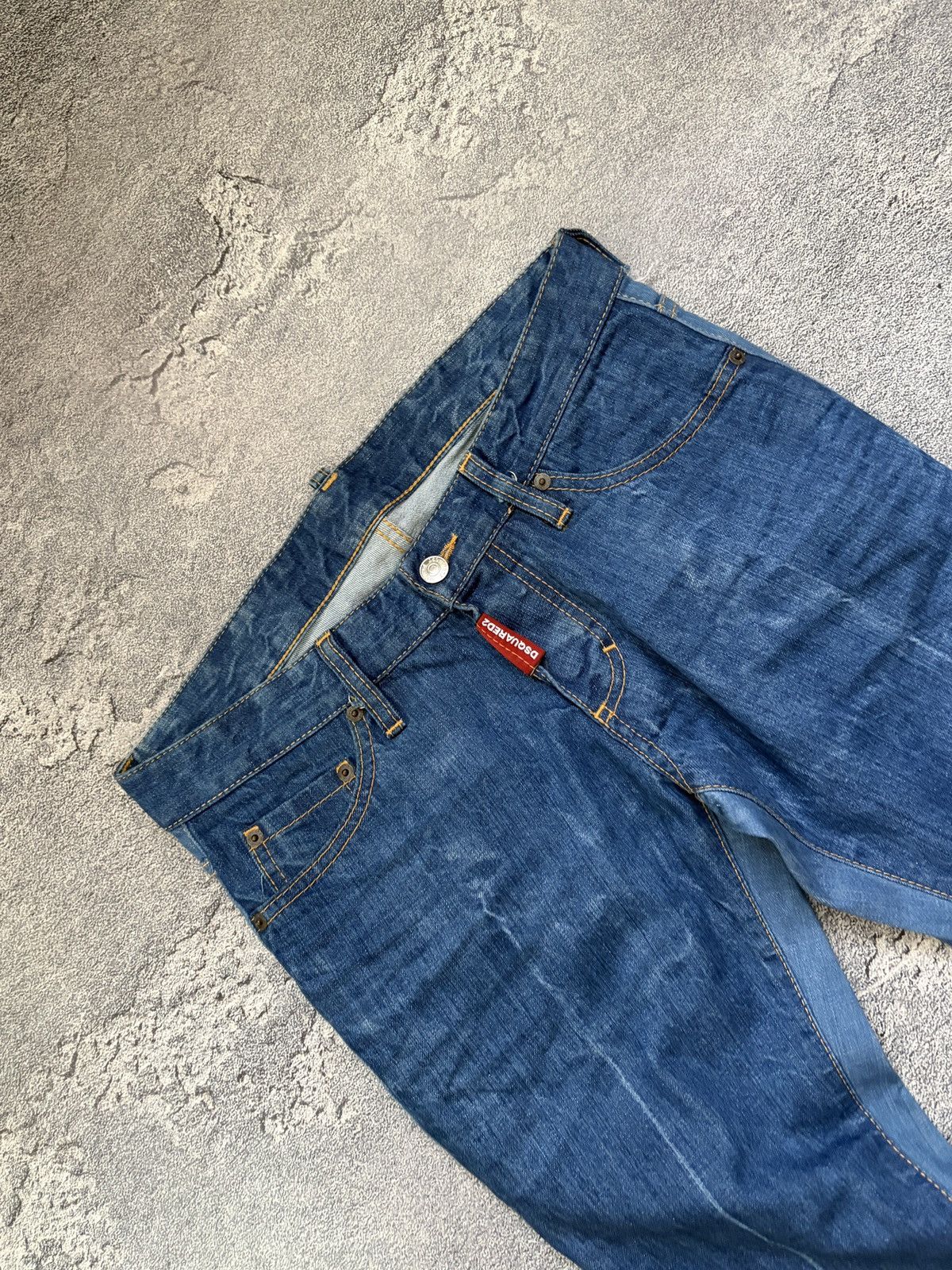Dsquared2 **DSQUARED2 FW17 Two Tone Paneled Slim Jeans Blue Denim Size US 30 / EU 46 - 12 Thumbnail