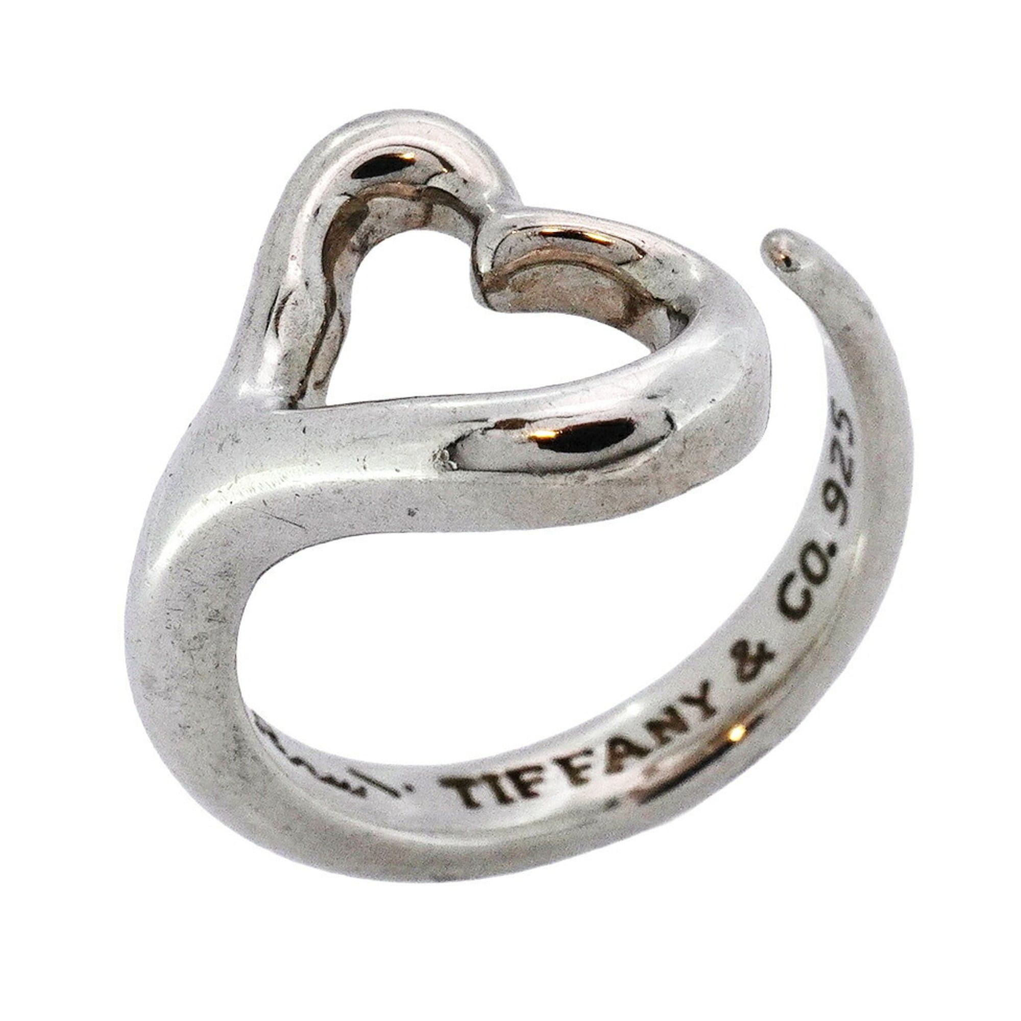 Tiffany Heart Ring Silver 925 Size 10 Women's