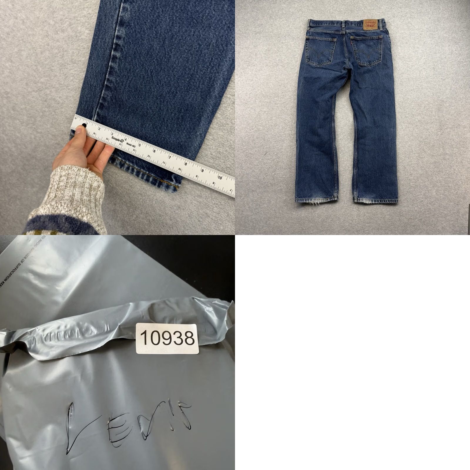 Levi's VINTAGE Levi's 505 Jeans Mens 34x29 Regular Straight Distressed Y2K USA Grunge Size US 34 / EU 50 - 8 Thumbnail