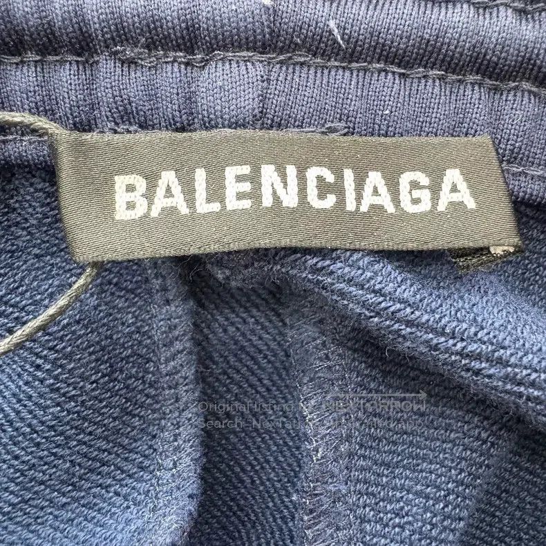 Balenciaga Balenciaga Lock Embroidery Sport Casual Pants Blue Size US 30 / EU 46 - 3 Thumbnail