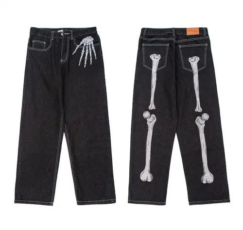 Jean High street vintage ripped and blasted straight baggy jeans Size US 32 / EU 48 - 2 Thumbnail