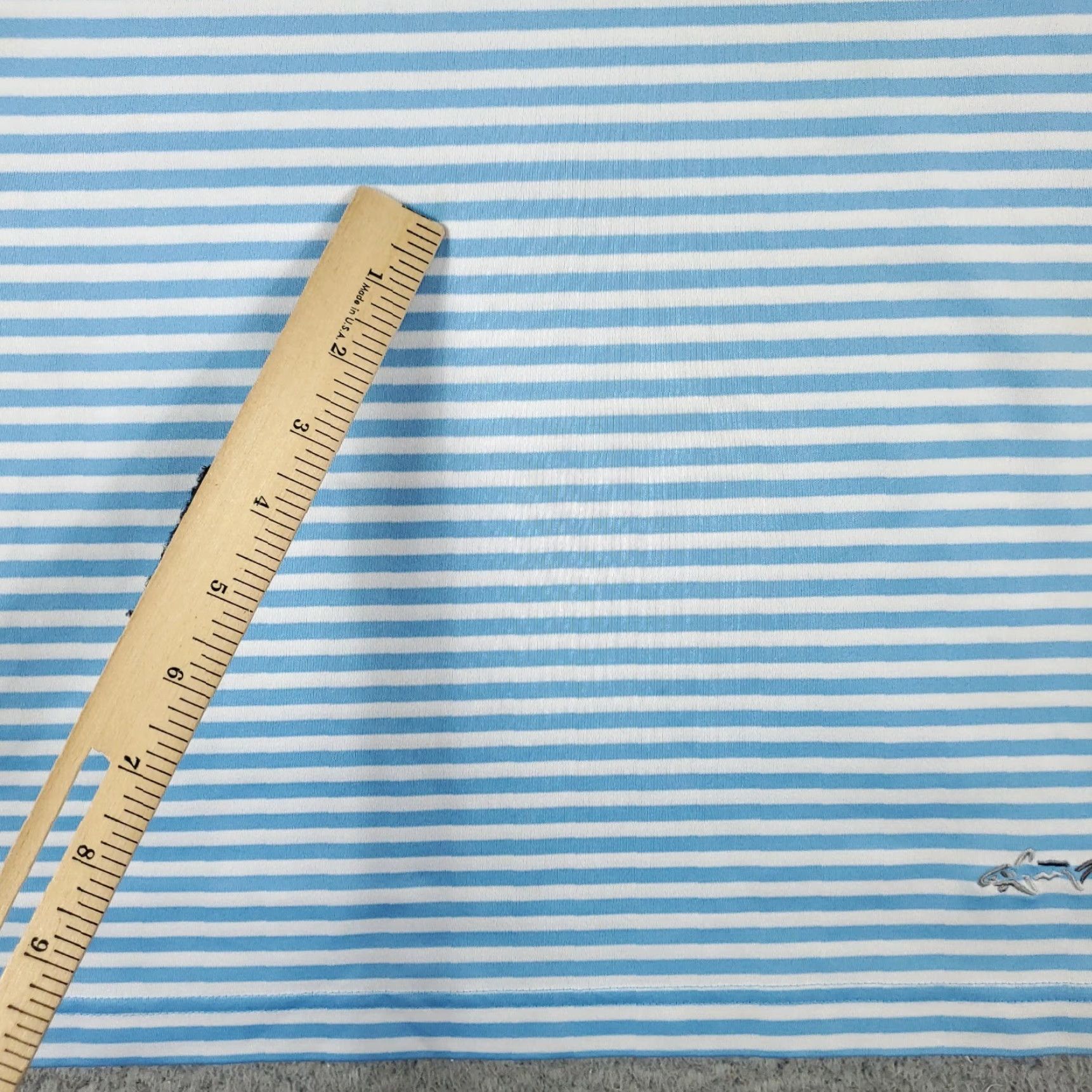 Vintage Greg Norman Polo Shirt Mens L Blue Striped Polo Shirt Casual Short Sleeve, Stained, Button, Logo, Regular Fit, Classic Preppy, Golf, Outdoor, Men Size US L / EU 52-54 / 3 - 5 Thumbnail