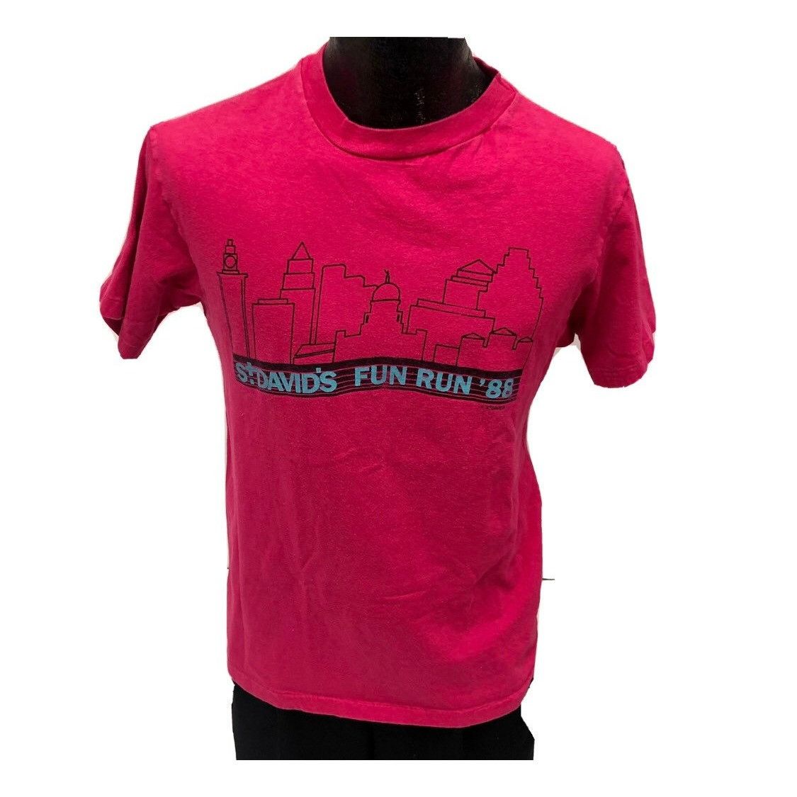 80’s Retro CITY Skyline 1988 Austin Texas FUN RUN T Shirt