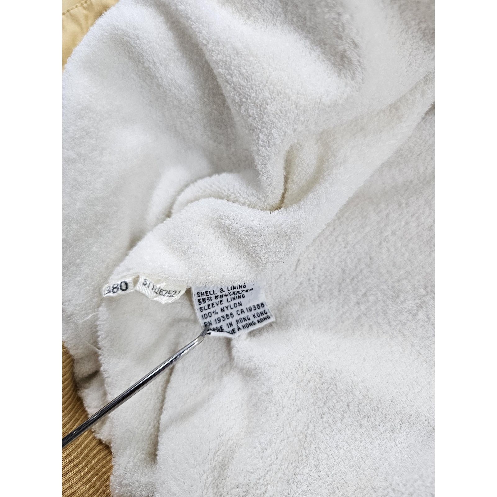 Other Brittania Pale Yellow Jacket Terry Cloth Liner Sz L 1970s Size US L / EU 52-54 / 3 - 4 Thumbnail