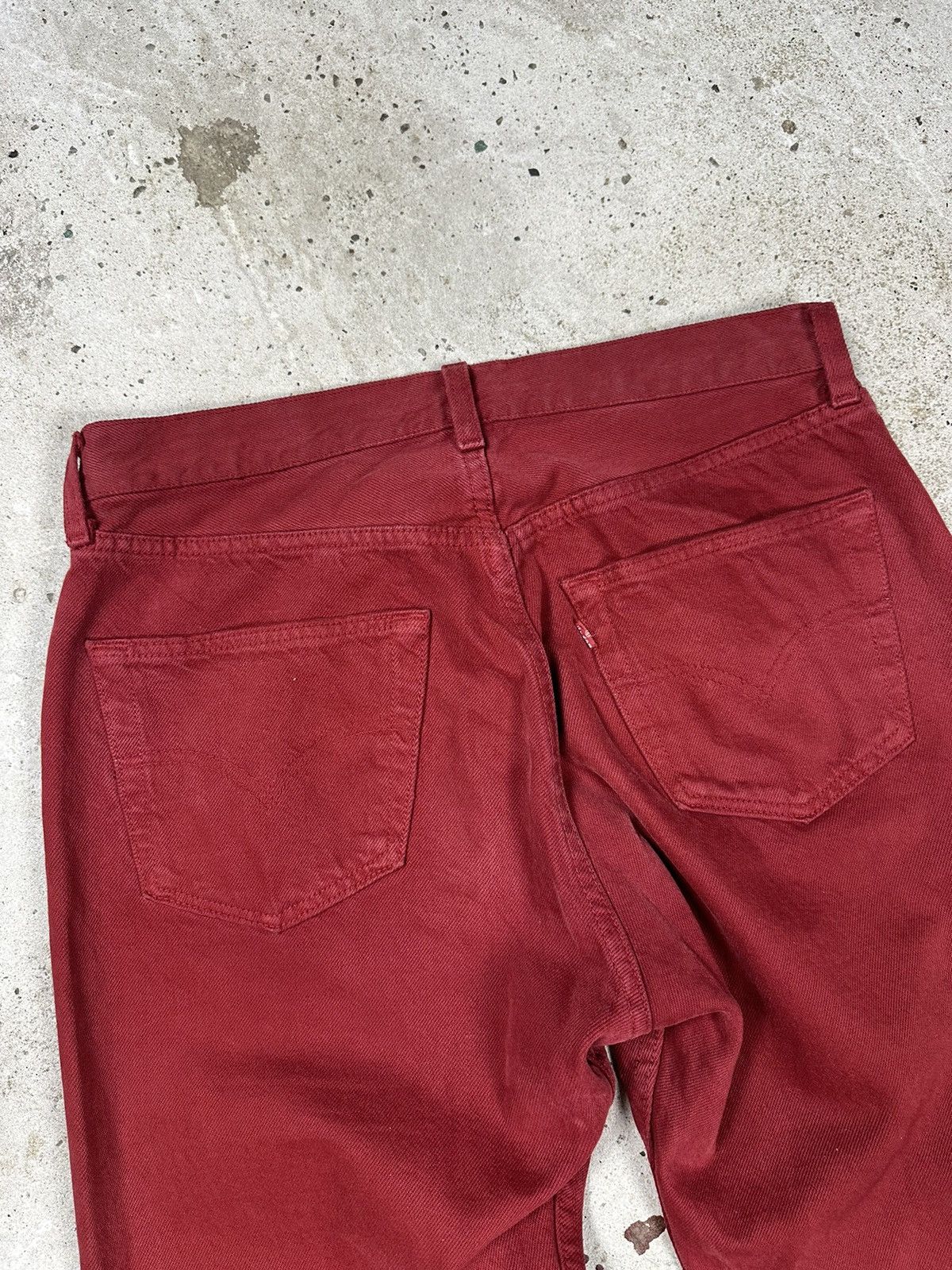 Levi's × Vintage Vintage 1996 Levi’s 501 Red Denim Pants Jeans Size US 30 / EU 46 - 13 Thumbnail