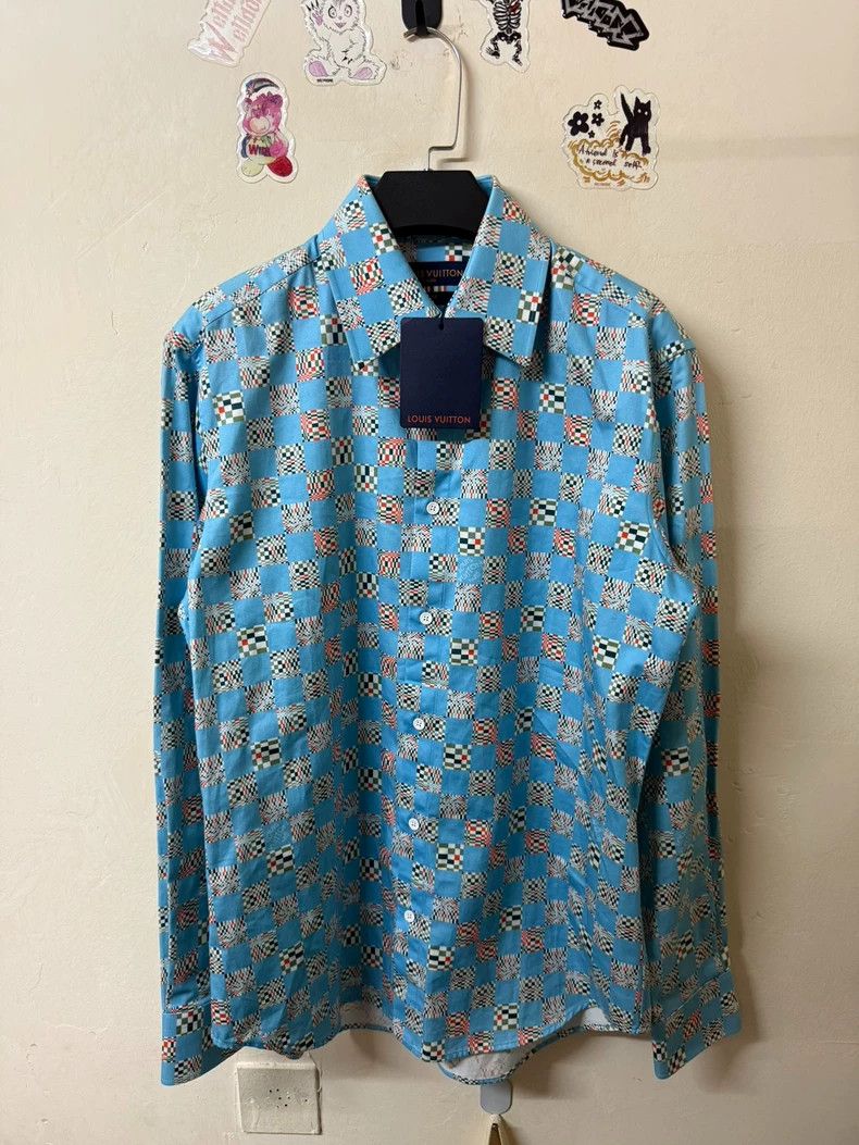 Louis Vuitton Louis Vuitton Checkerboard shirt Size US L / EU 52-54 / 3 - 1 Thumbnail
