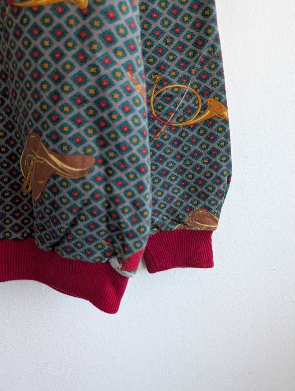 Gucci vintage GUCCI all over print equestrian reversible sweater Size US L / EU 52-54 / 3 - 10 Thumbnail