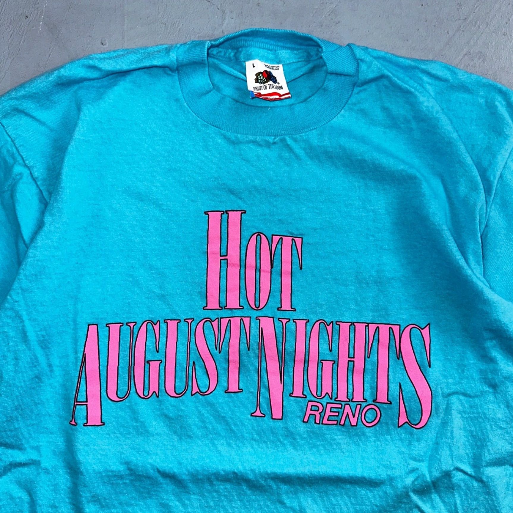 Fruit Of The Loom VINTAGE Fruit of the Loom T-Shirt USA Blue 90s Graphic Crew Neck Short Sleeve Men L Size US L / EU 52-54 / 3 - 2 Thumbnail