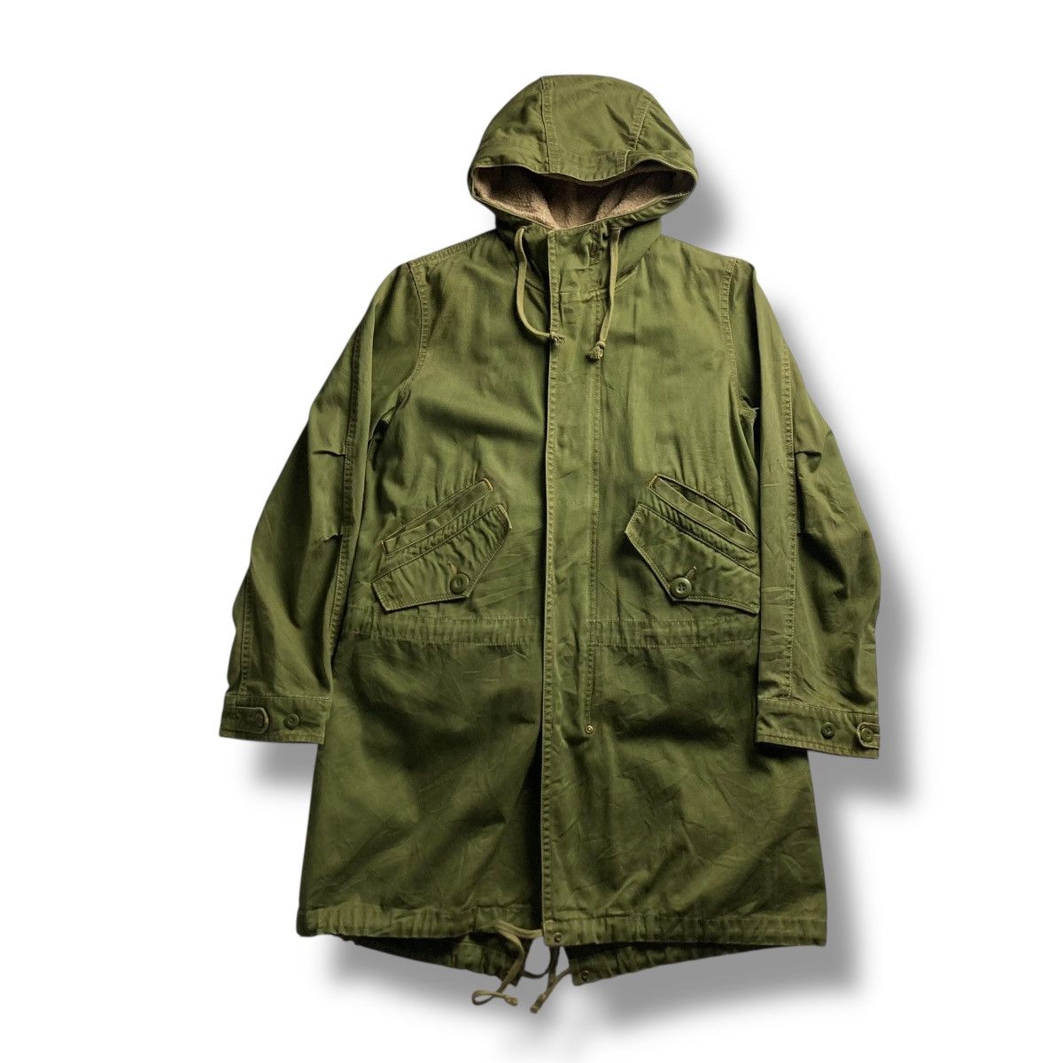 Le Grande Bleu (L.G.B.) 🇯🇵 CUBE SUGAR WORKWEAR LINED FLEECE FISHTAIL PARKA JACKET Size US M / EU 48-50 / 2 - 1 Thumbnail