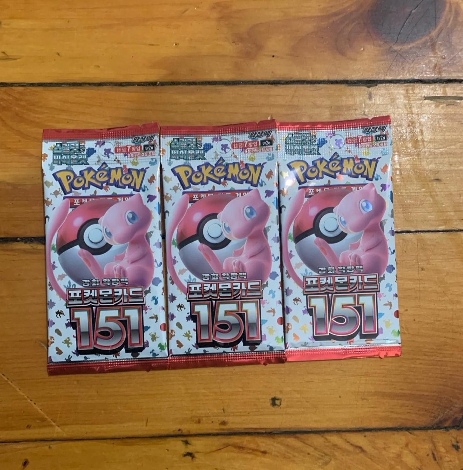 Pokemon 3x Pokemon Korean 151 Booster Pack Factory Sealed Size ONE SIZE - 1 Preview