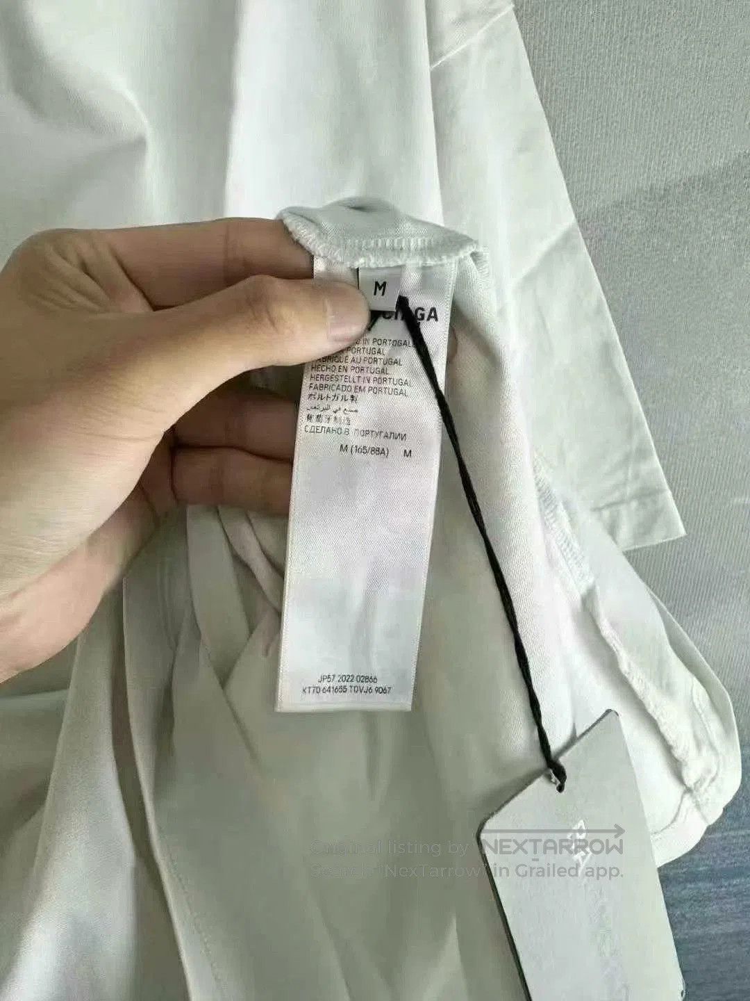 Balenciaga balenciaga short sleeve embellished white t. Size XXS / US 00 / IT 34 - 4 Thumbnail